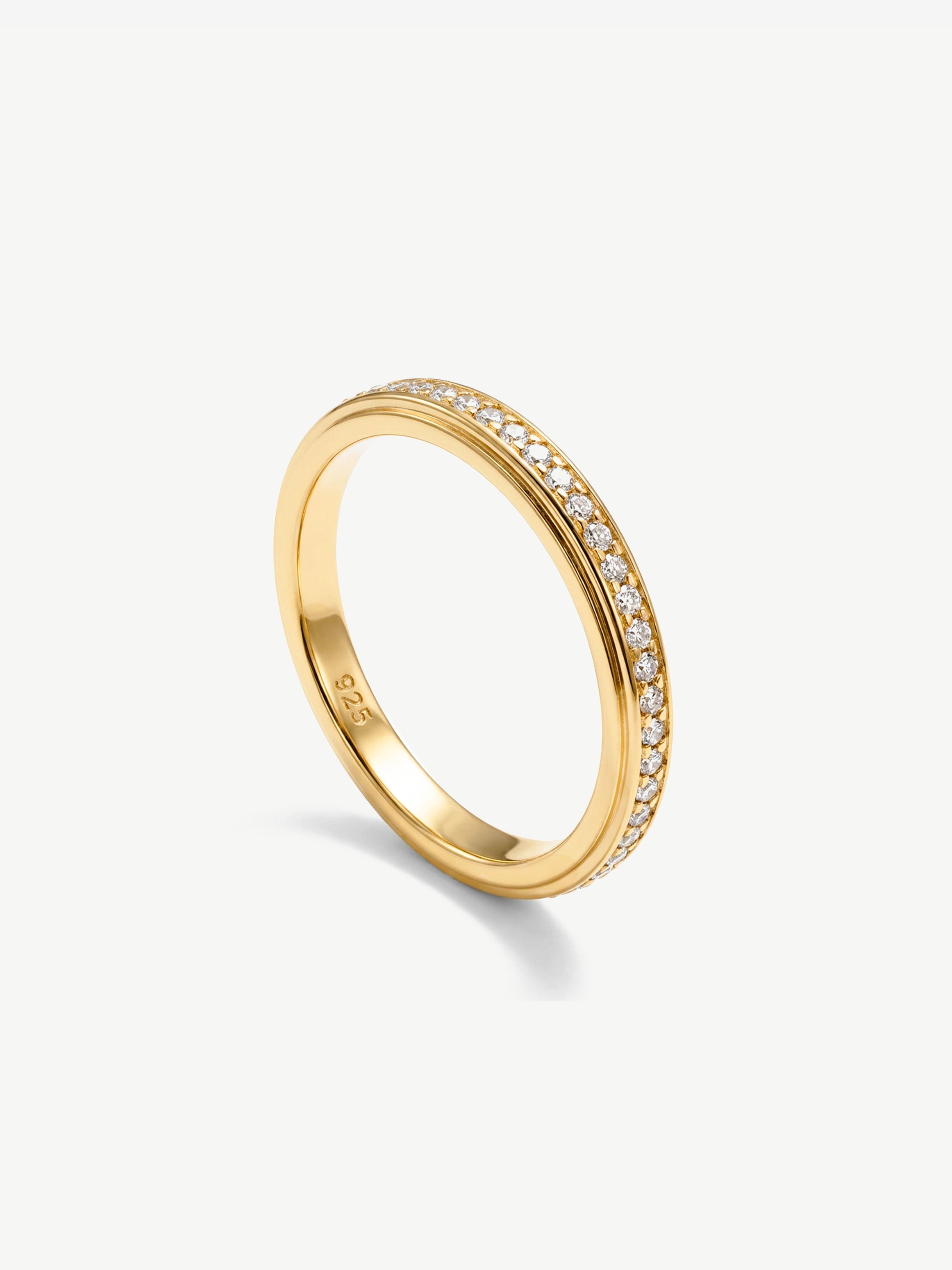 Thin Stacking Eternity Ring With Sparkling Stones