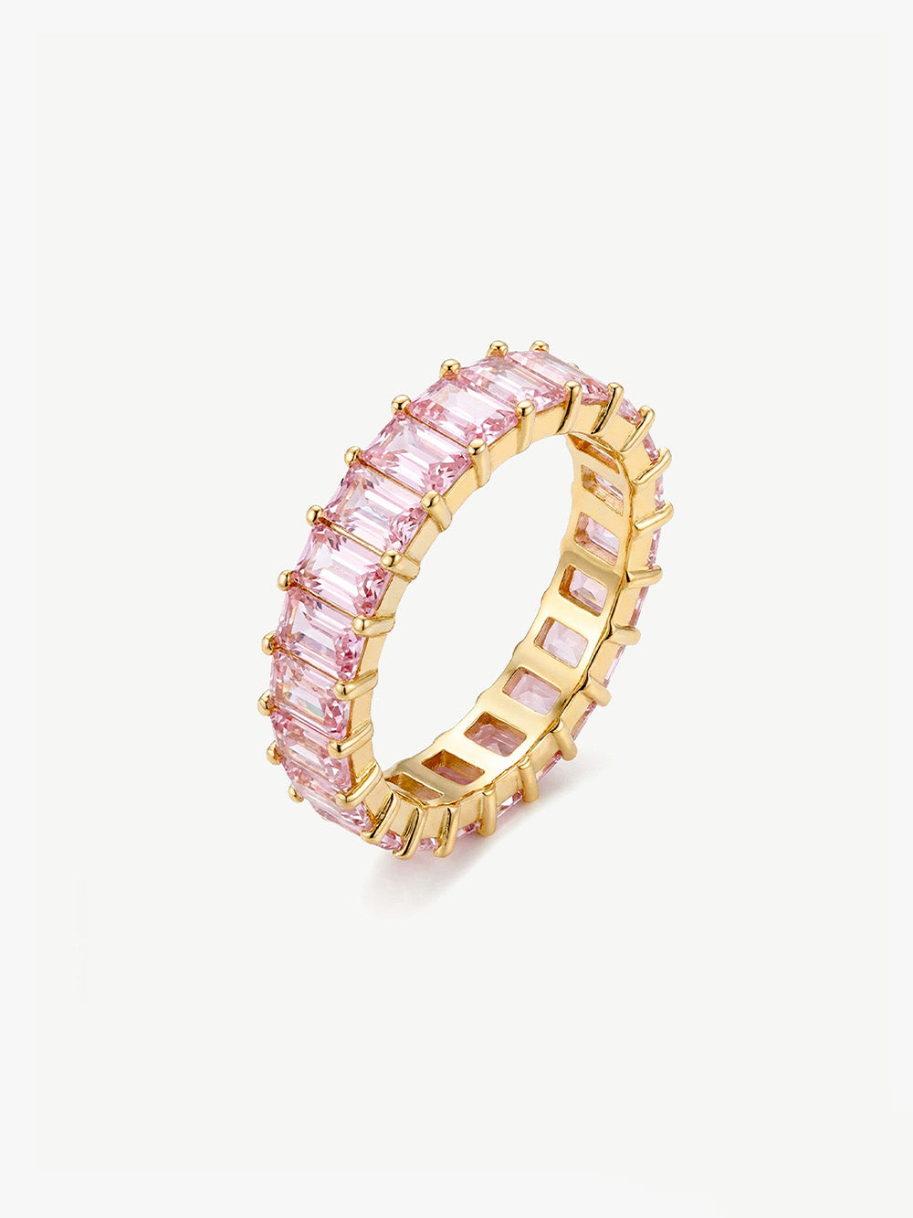Stacking Ring With Pink Stones