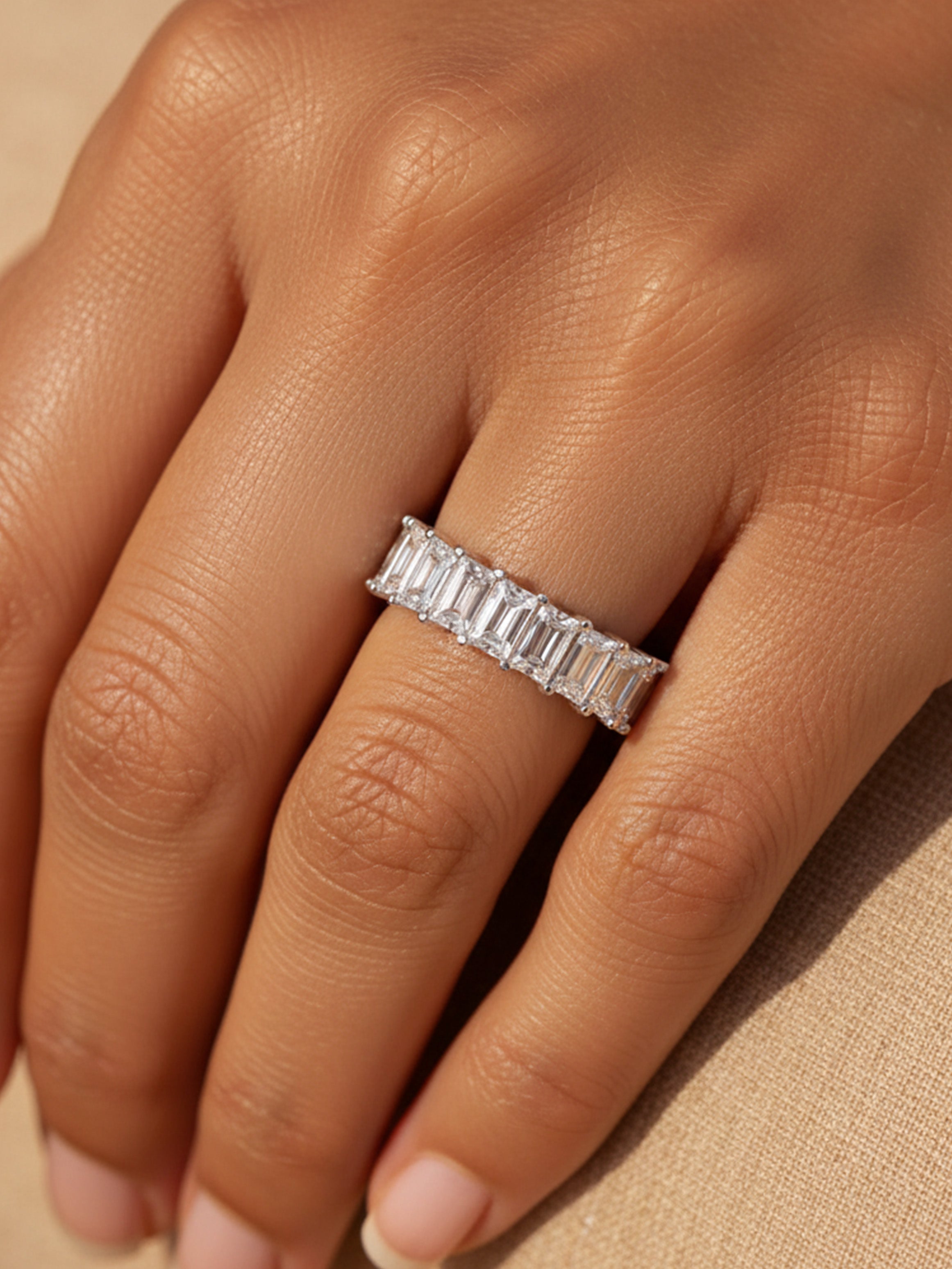 Silver Stacking Ring With Stones