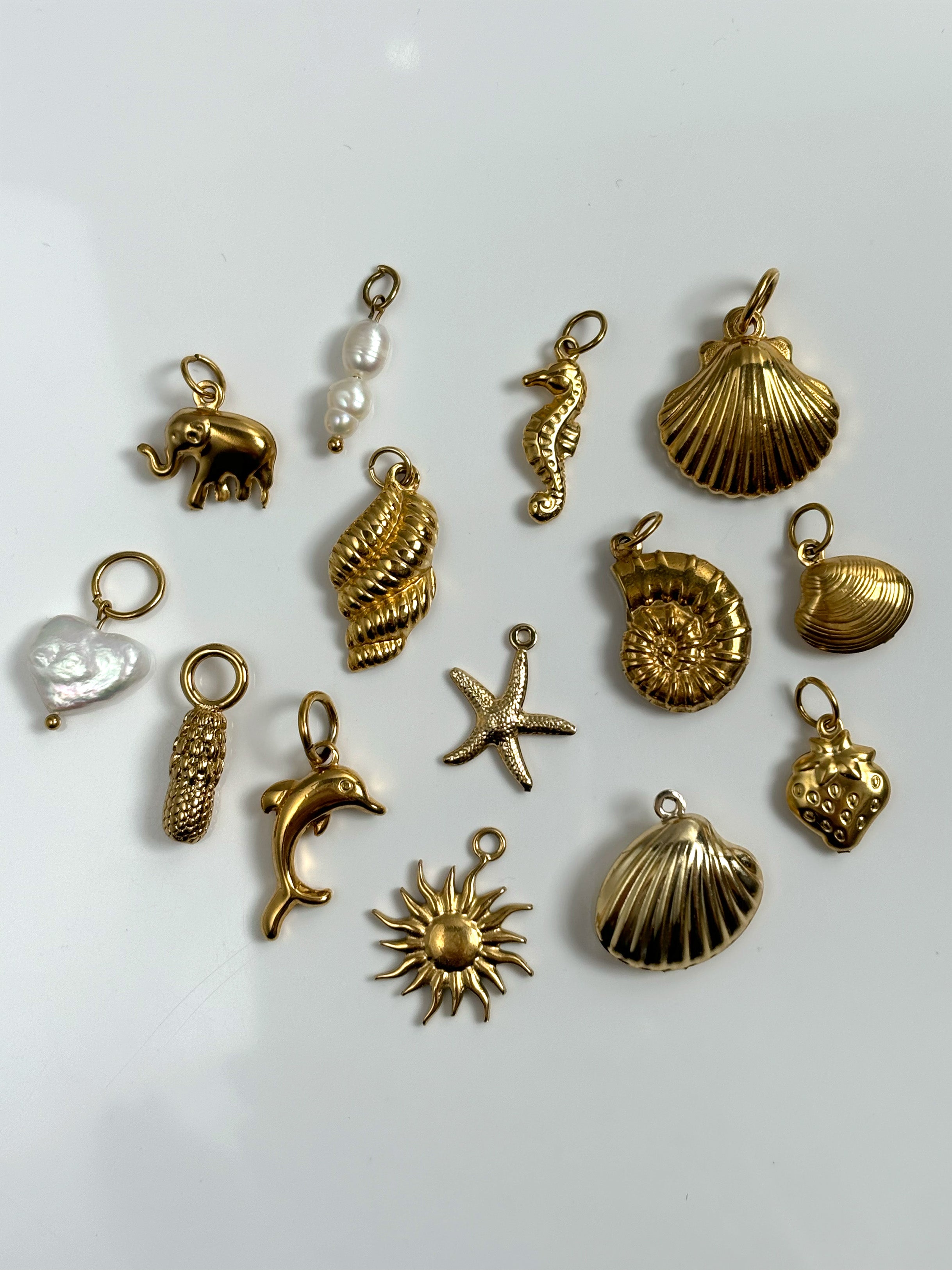 Textured Sea Shell Charm (Big)