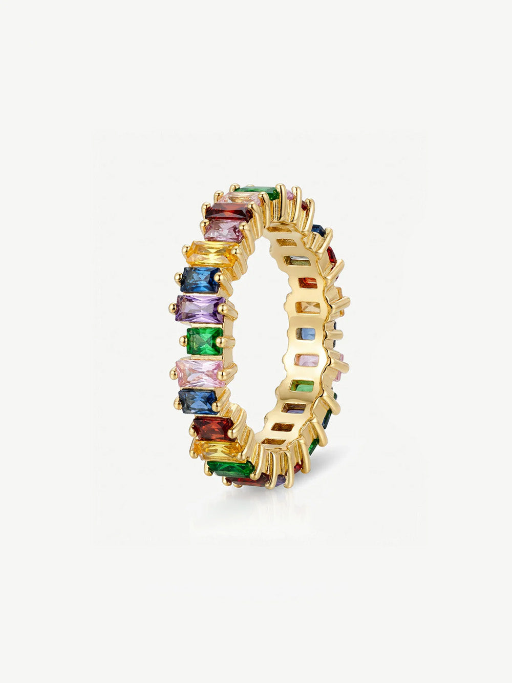 Rainbow Baguette Ring