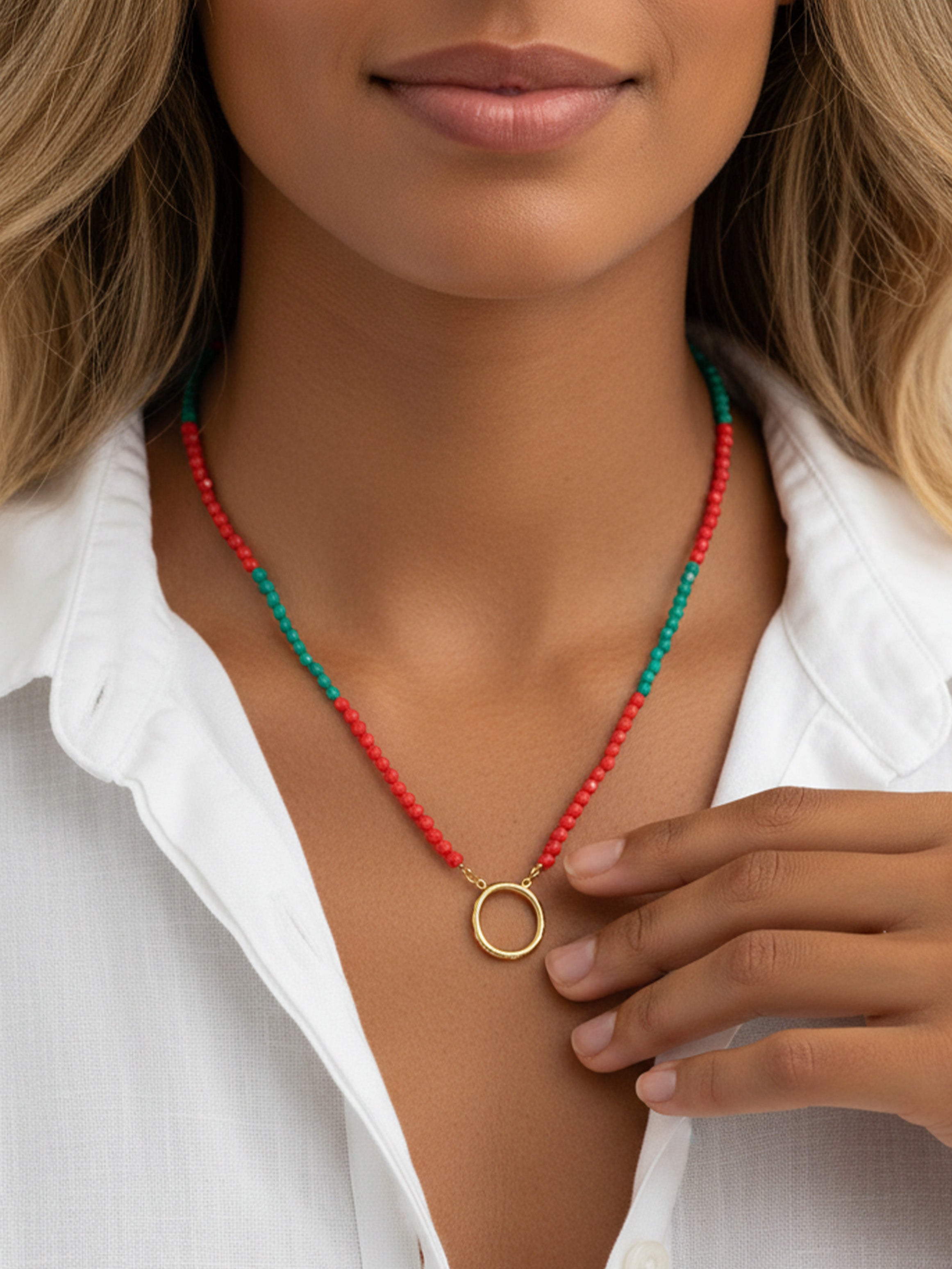 Pastel Bead Necklace For Charms (O Clasp)