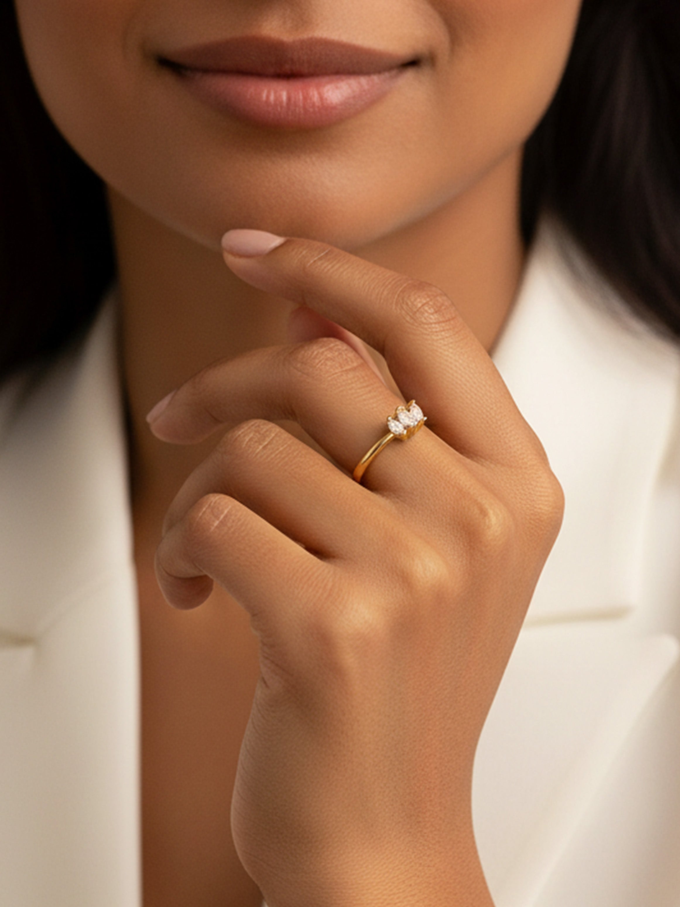 Dainty Marquise Ring - Adjustable