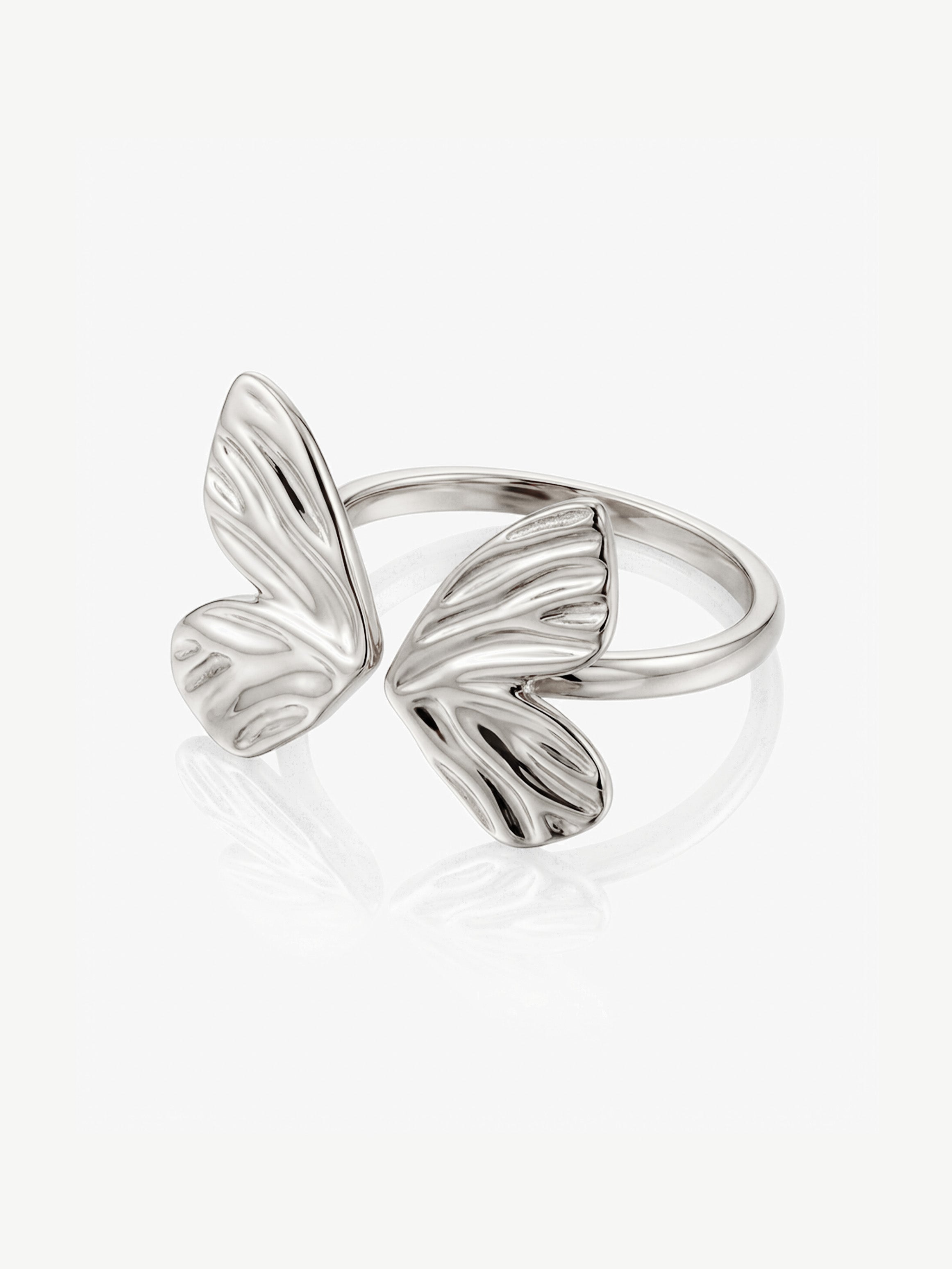 Textured Butterfly Ring - Adjustable