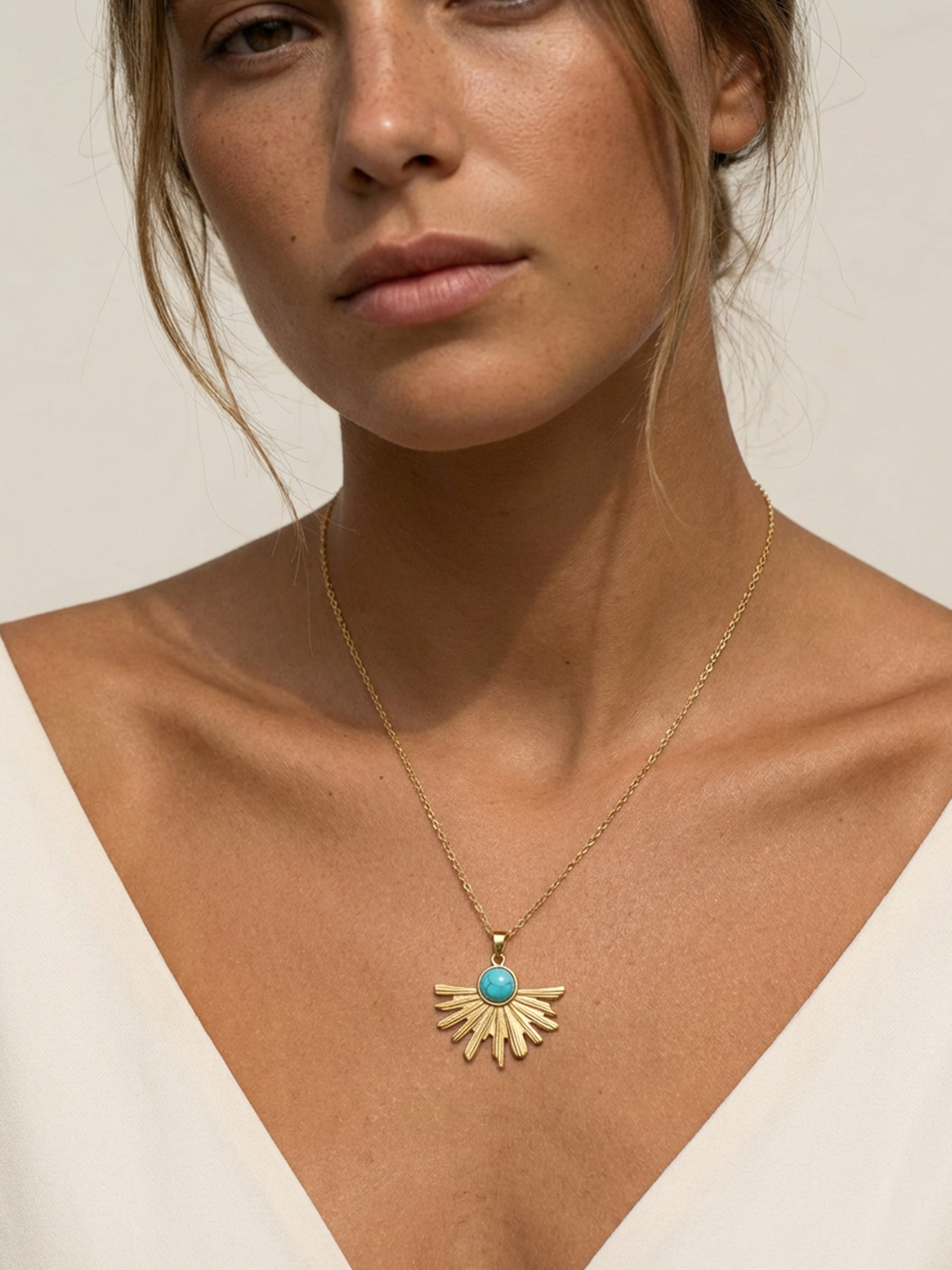 Turquoise Sunburst Necklace