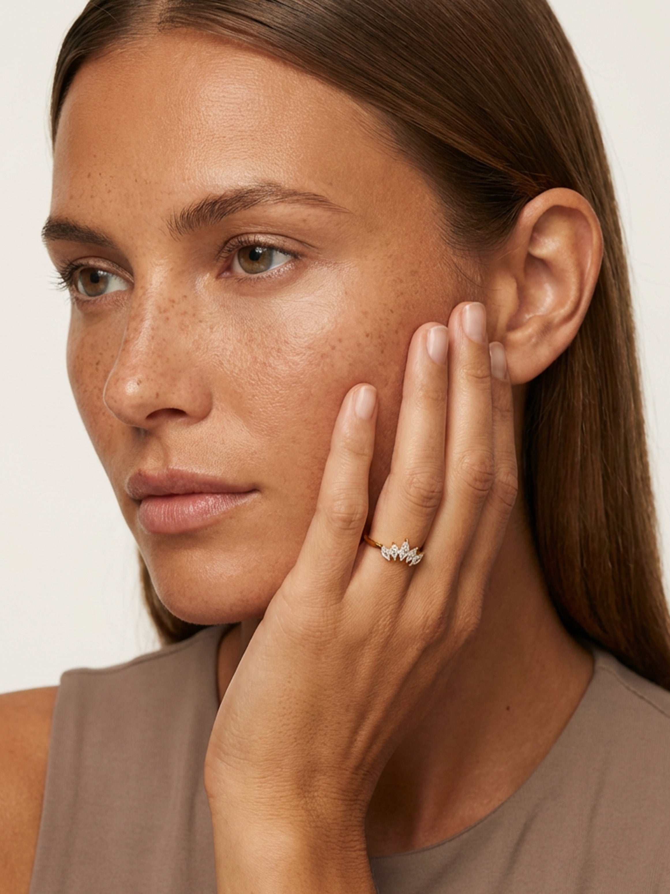 Marquise Crown Ring - Adjustable