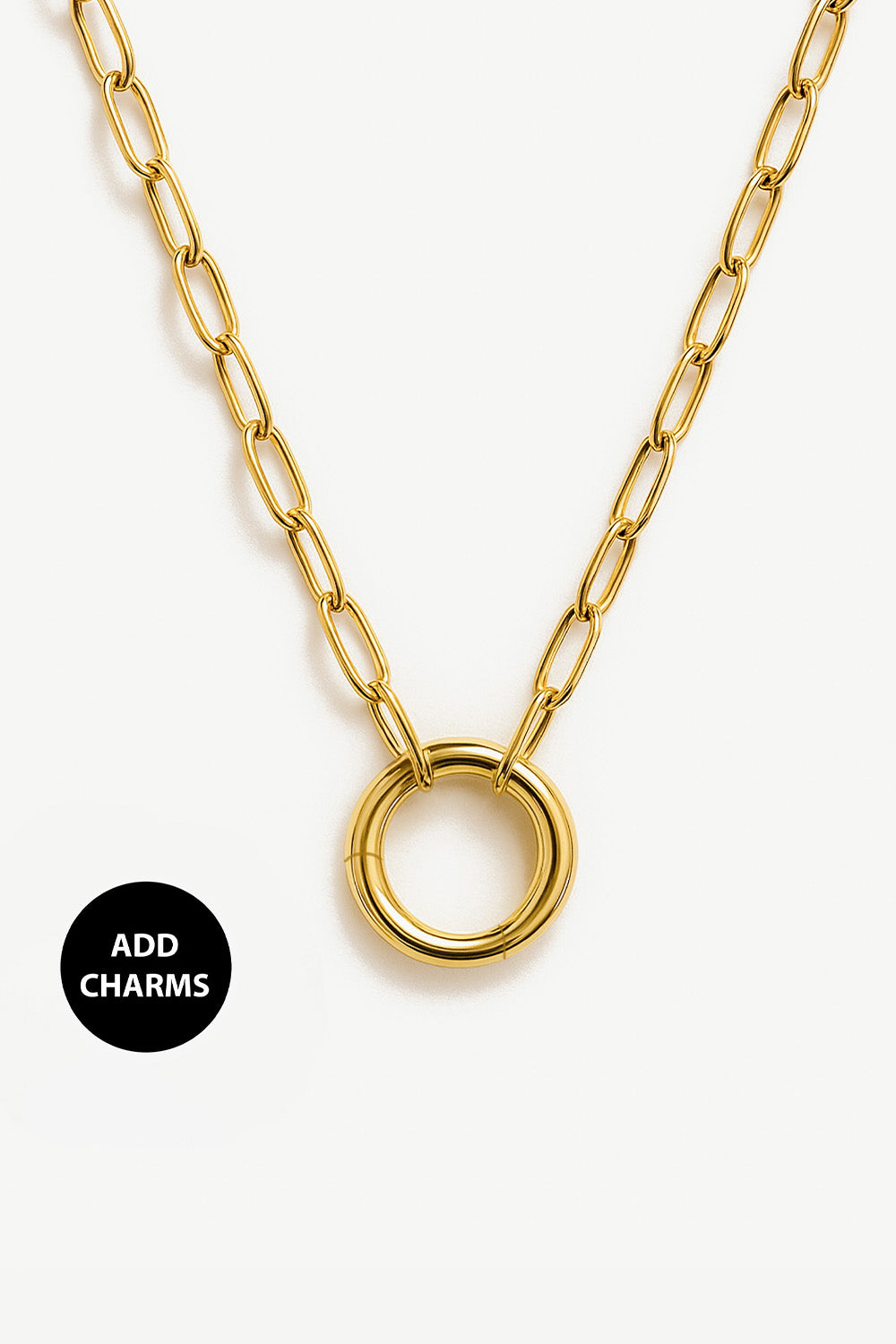 Link Chain Necklace For Charms (O-Clasp)