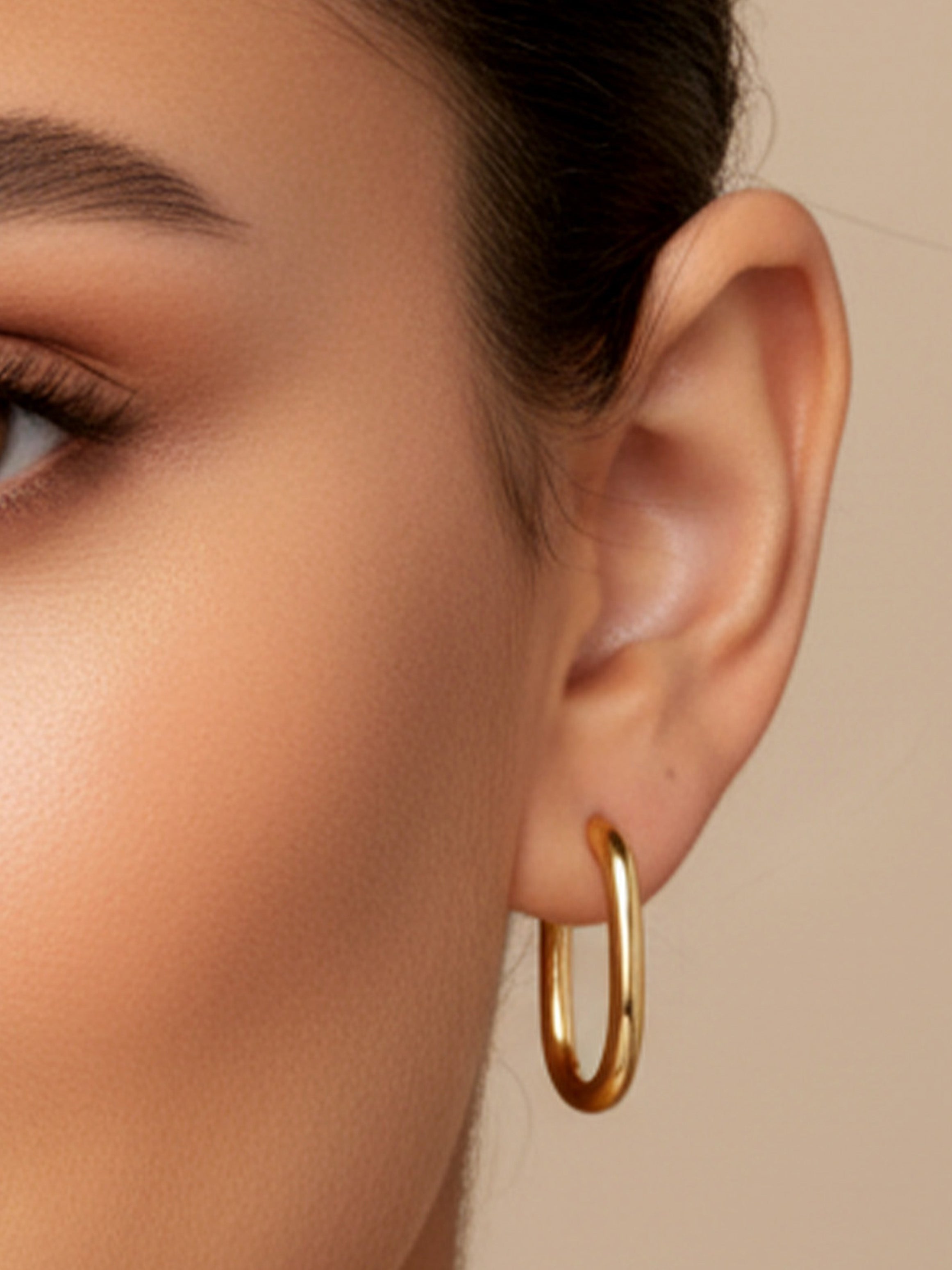 Small Oval Hoop Earrings