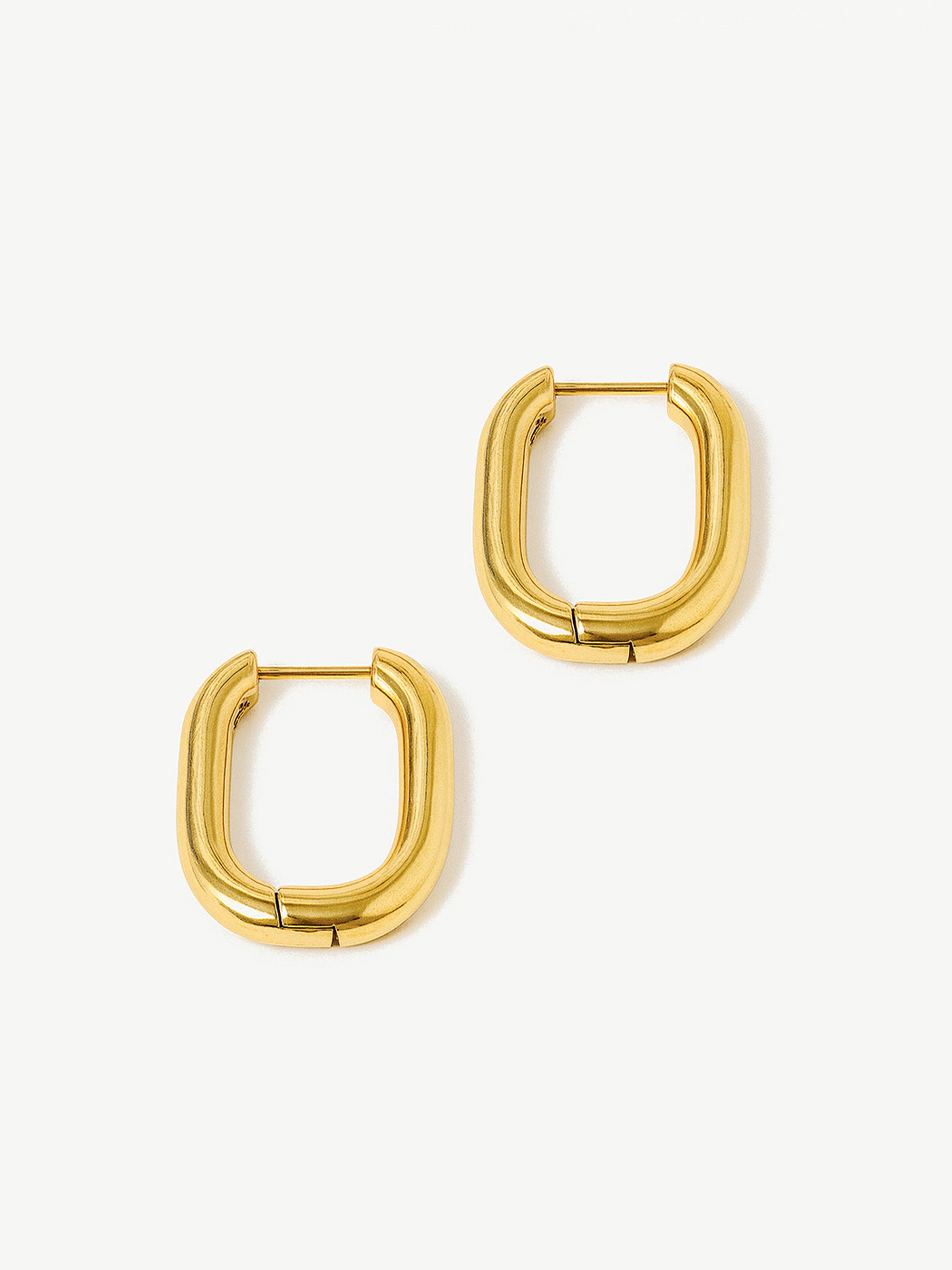 Solid Oval Hoop Earrings