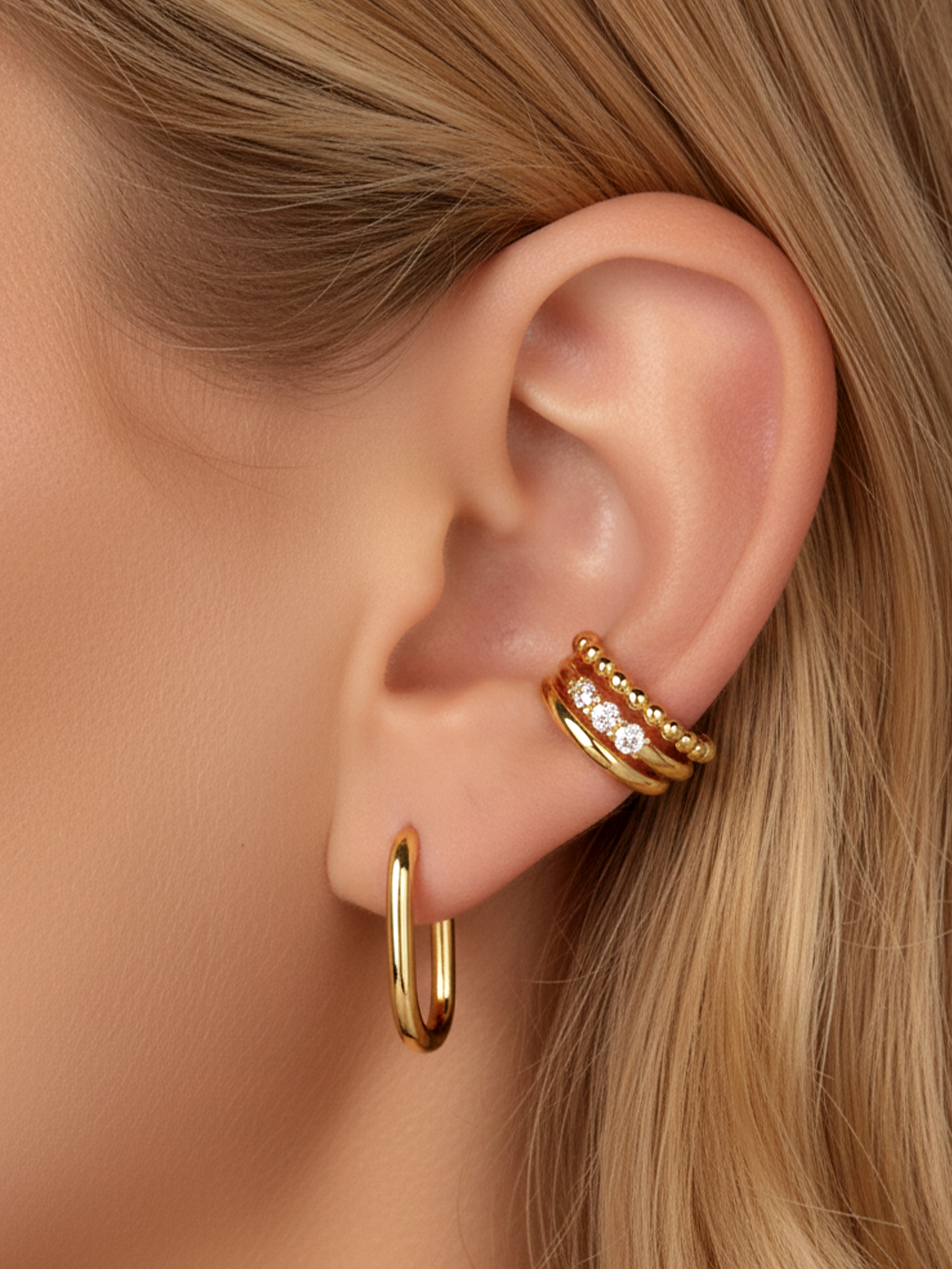 Small Oval Hoop Earrings