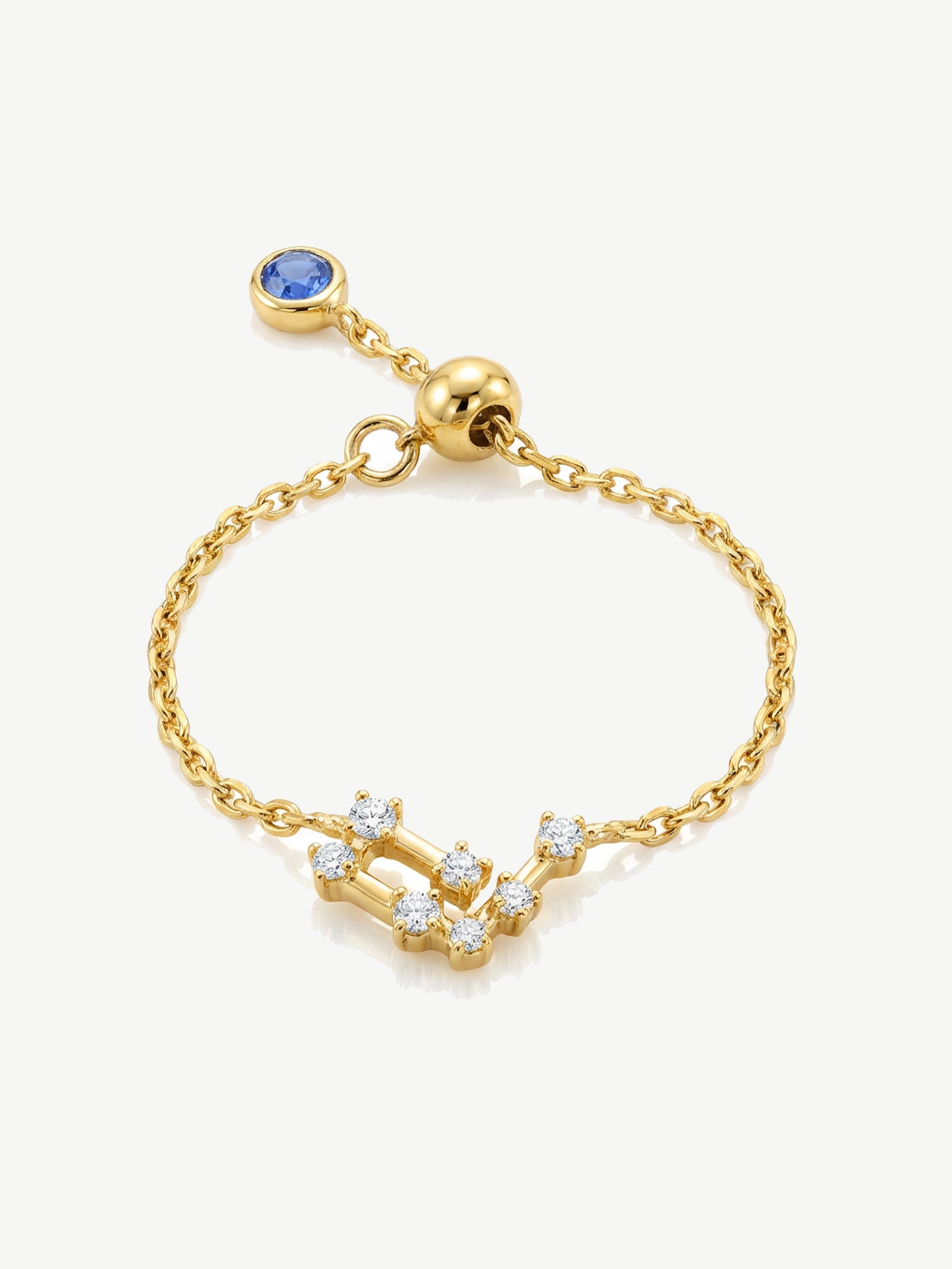 Adjustable Constellation Chain Ring