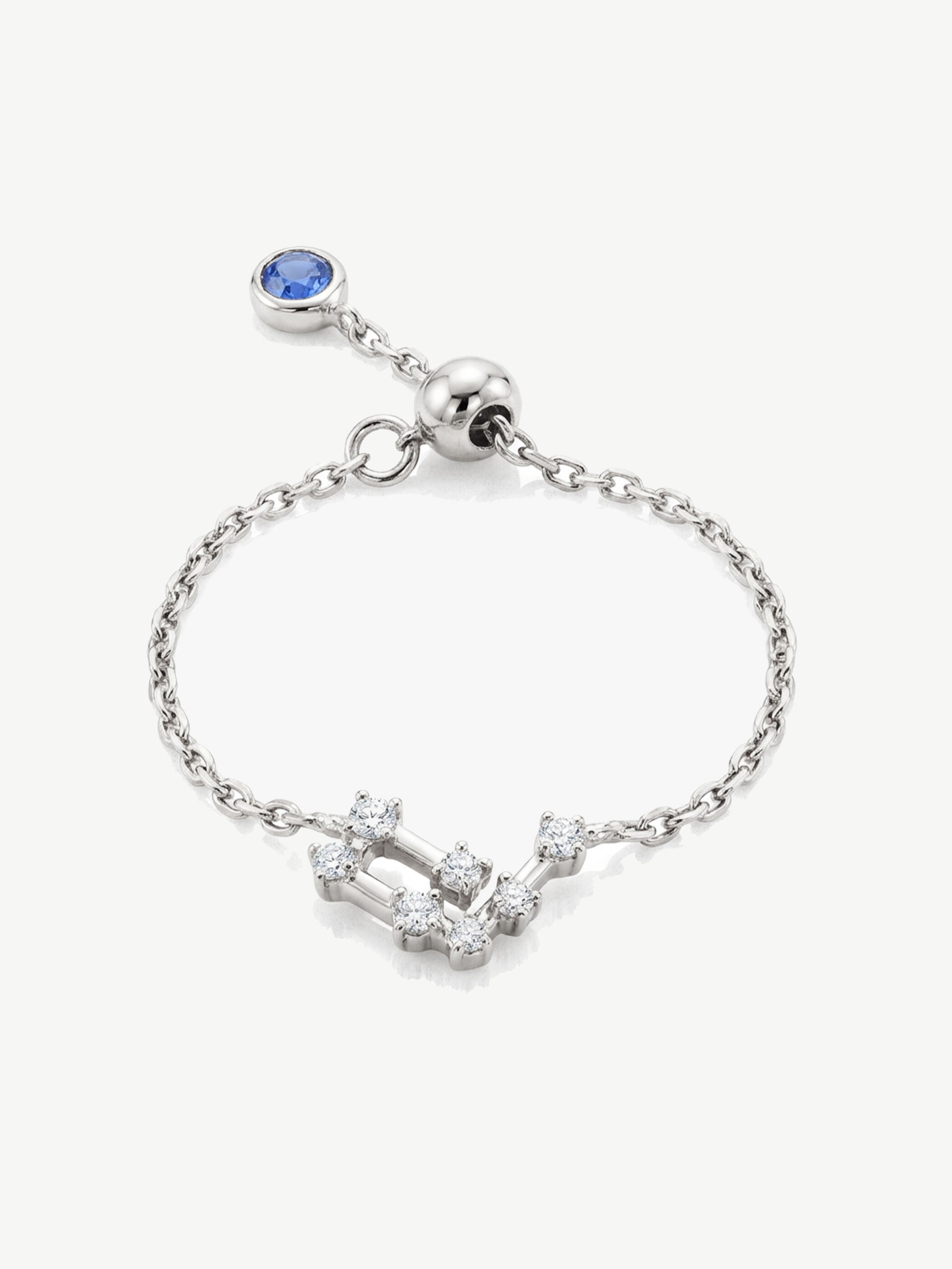 Adjustable Constellation Chain Ring