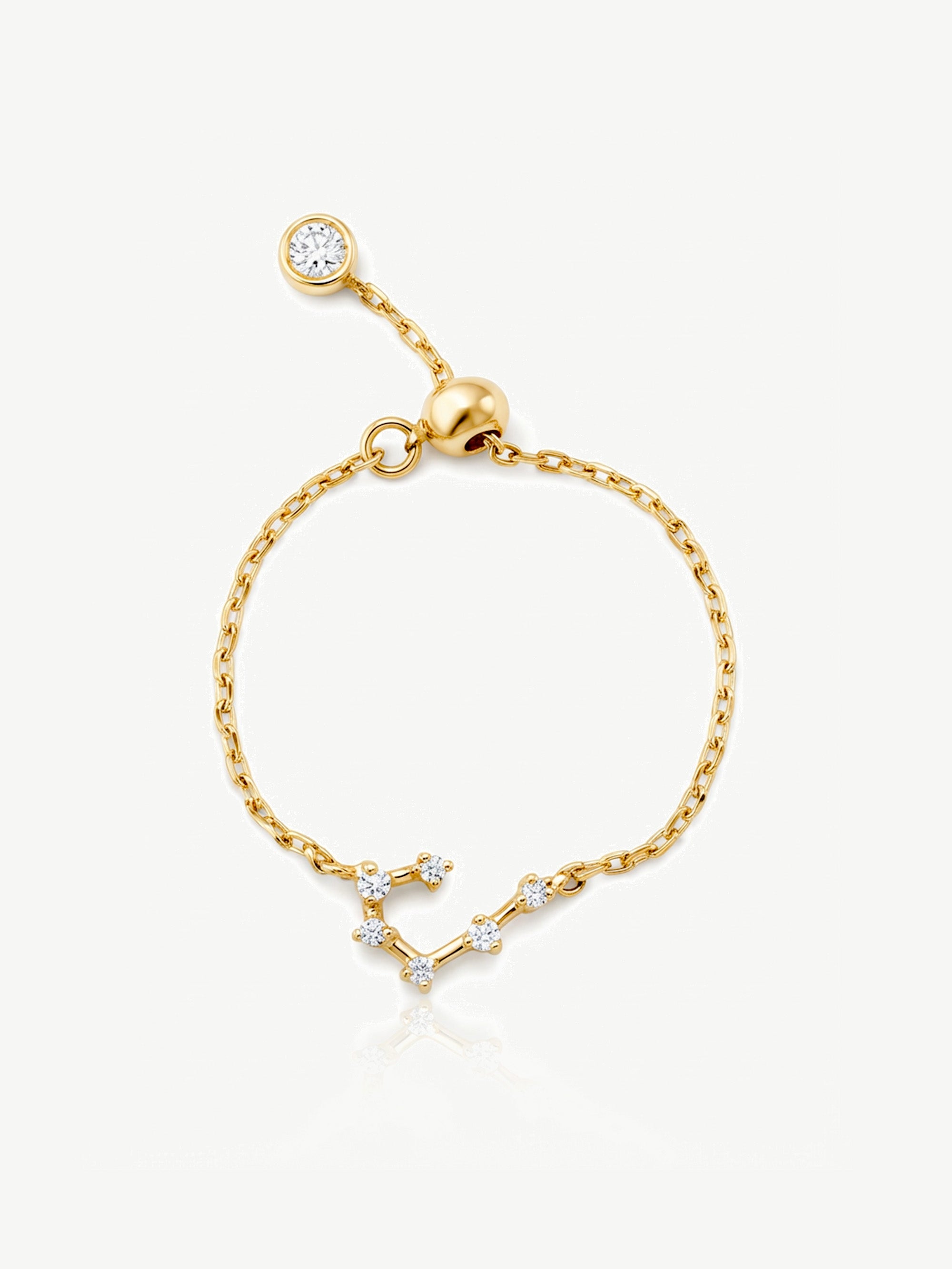 Adjustable Constellation Chain Ring