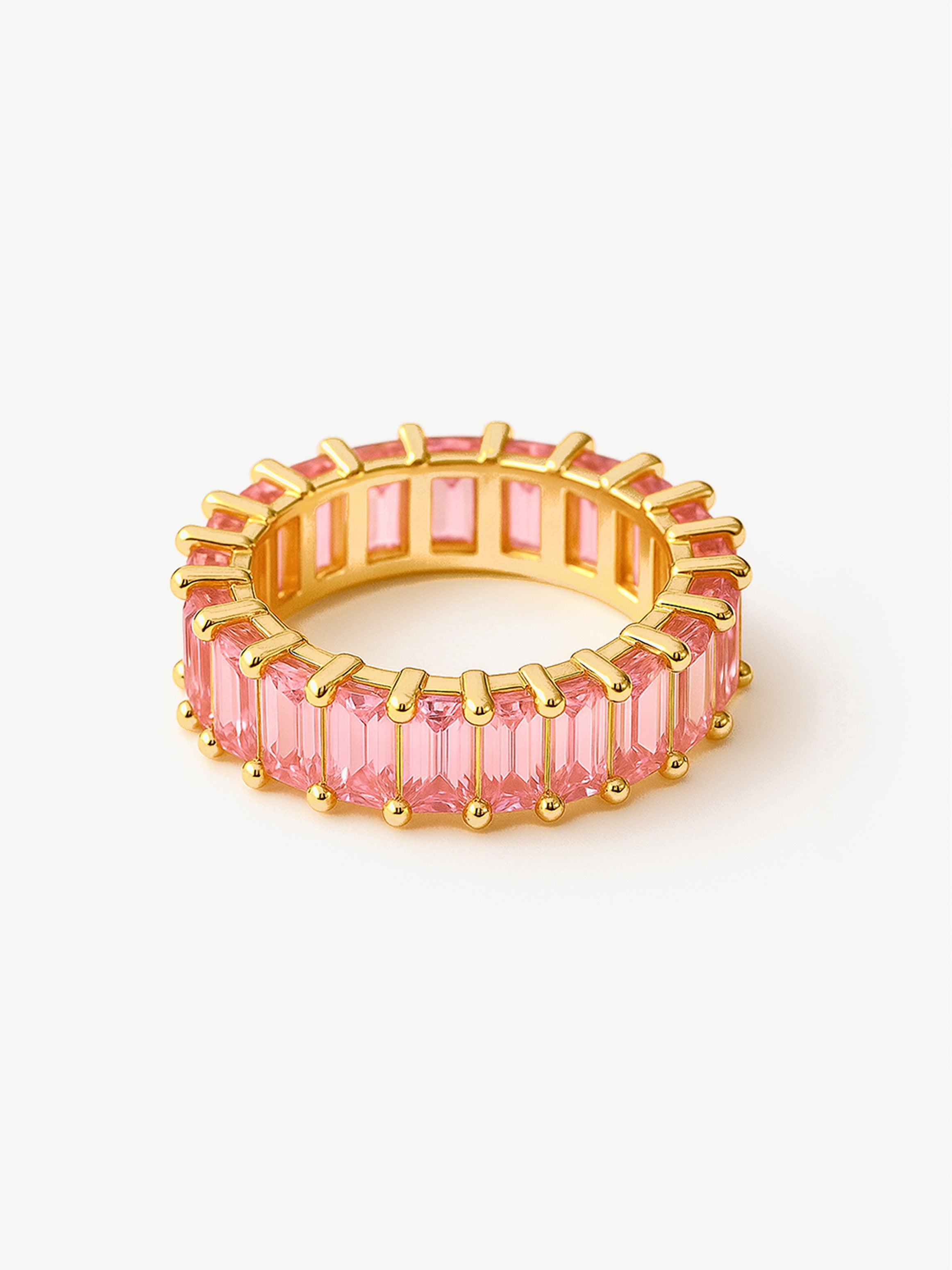 Stacking Ring With Pink Stones