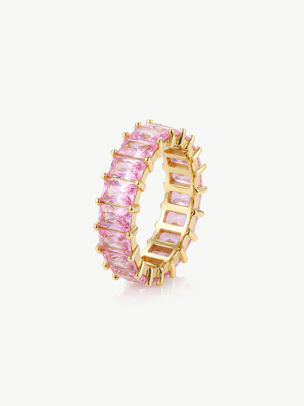 Stacking Ring With Pink Stones