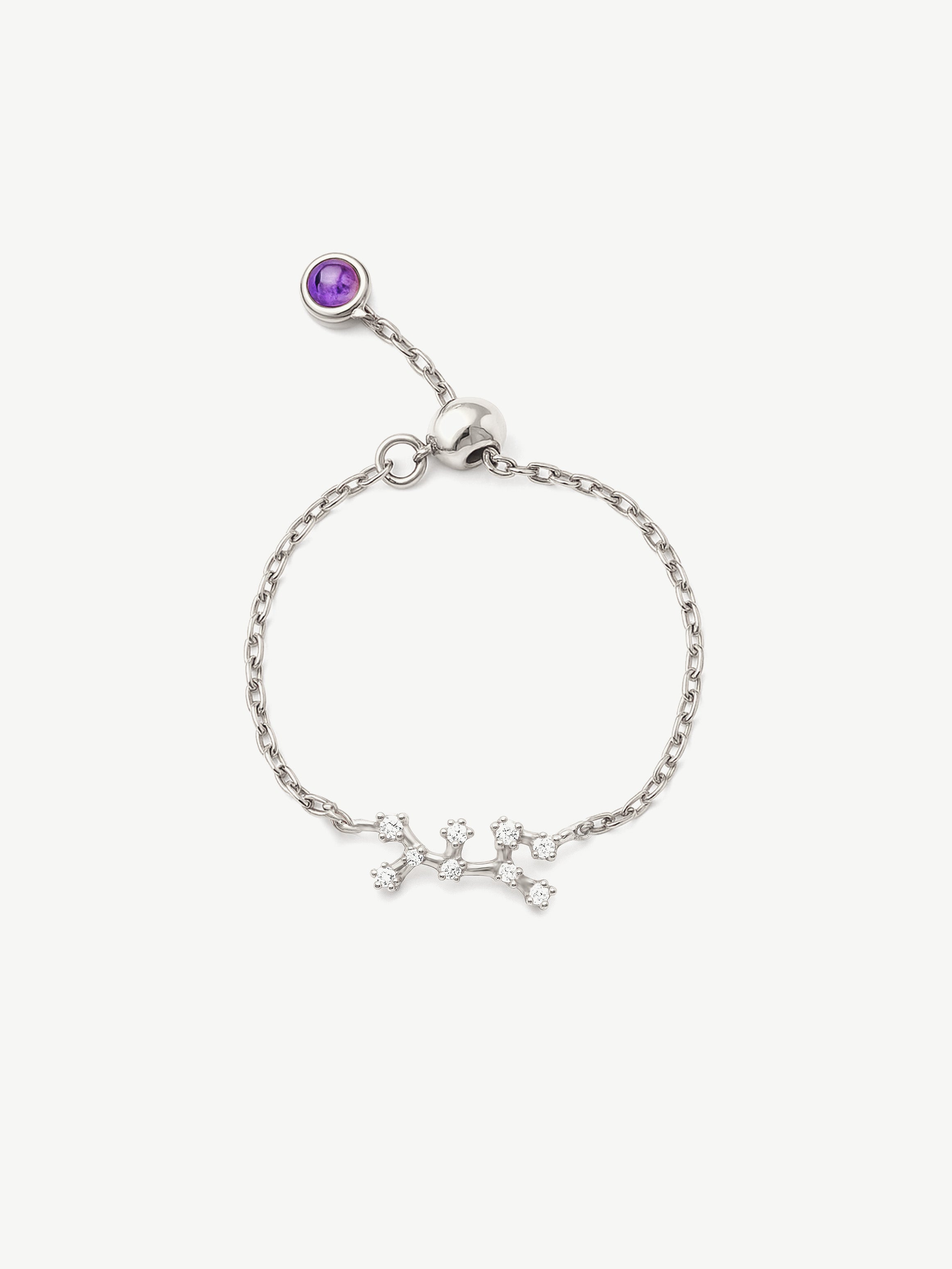 Adjustable Constellation Chain Ring