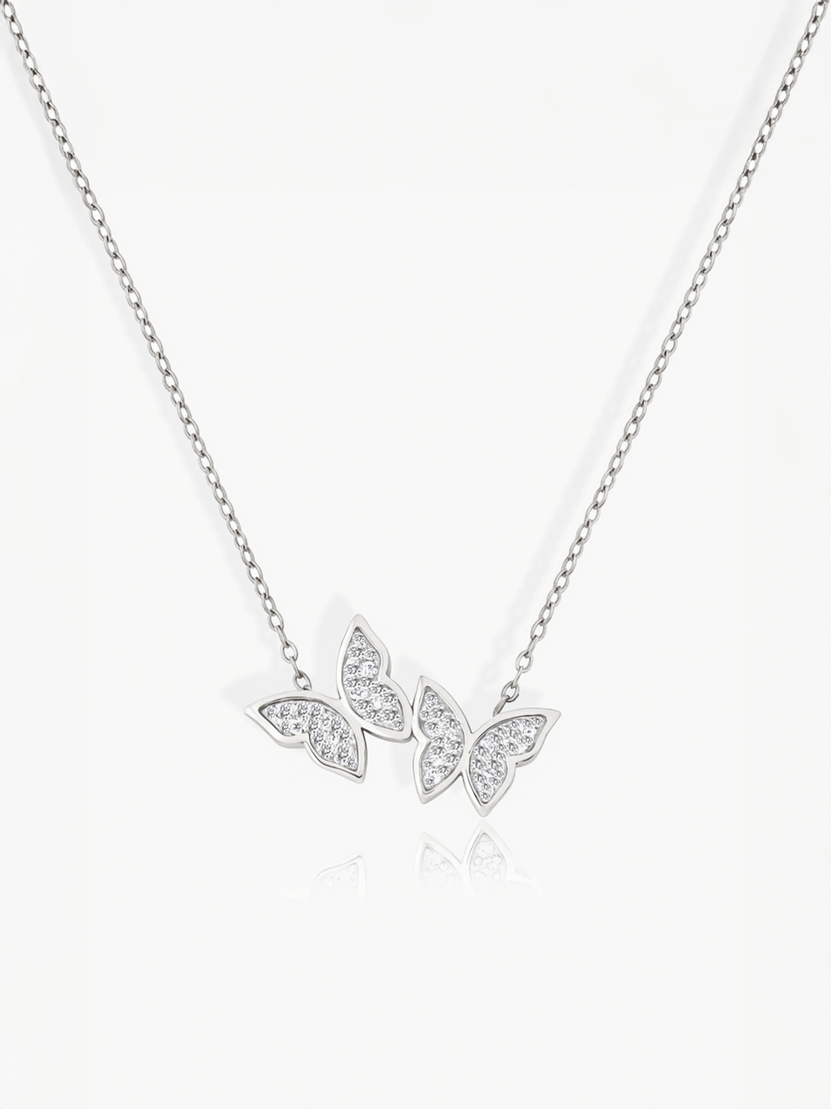 Two Butterflies Pendant Necklace