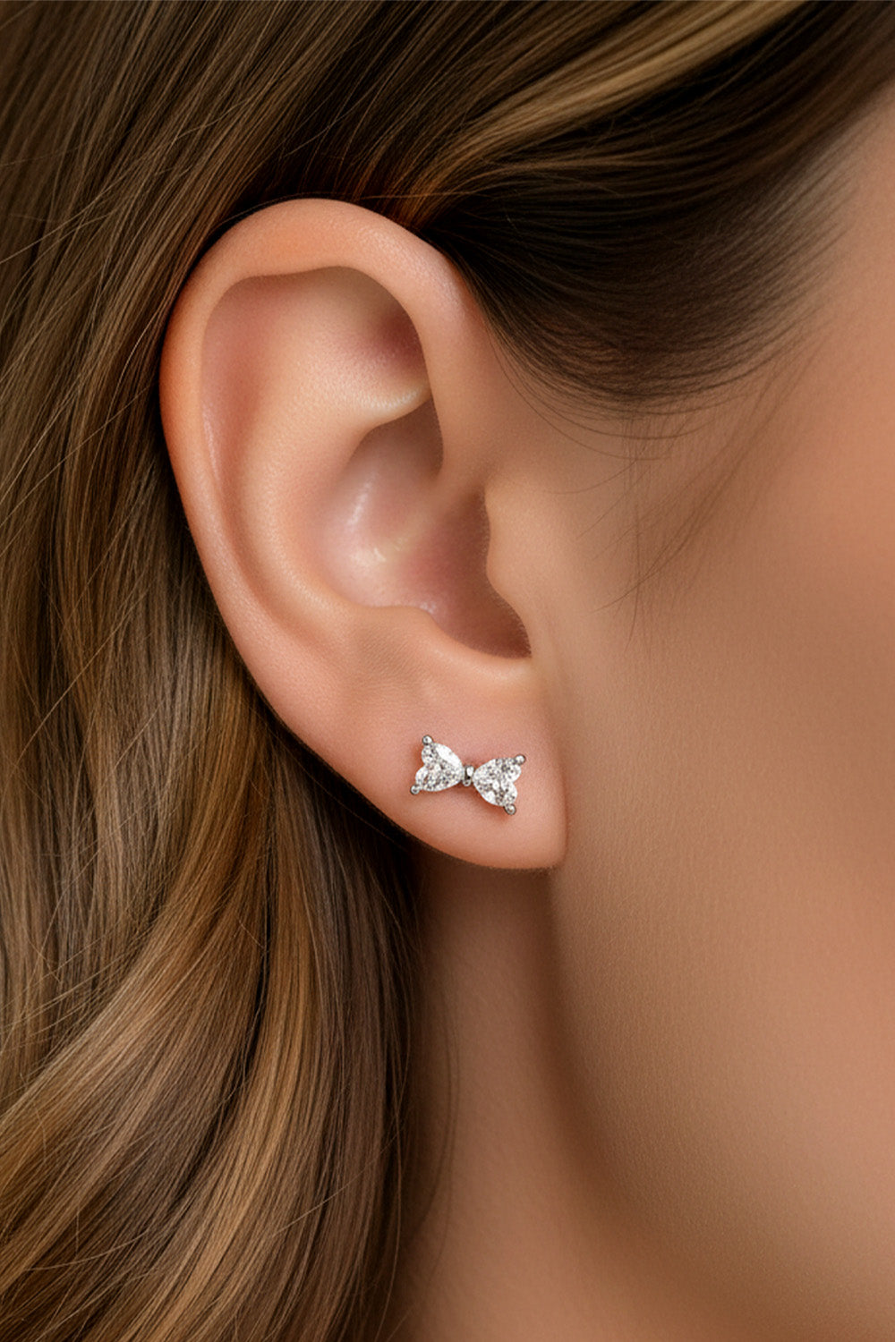 Dainty Bow Earrings - Screw Back