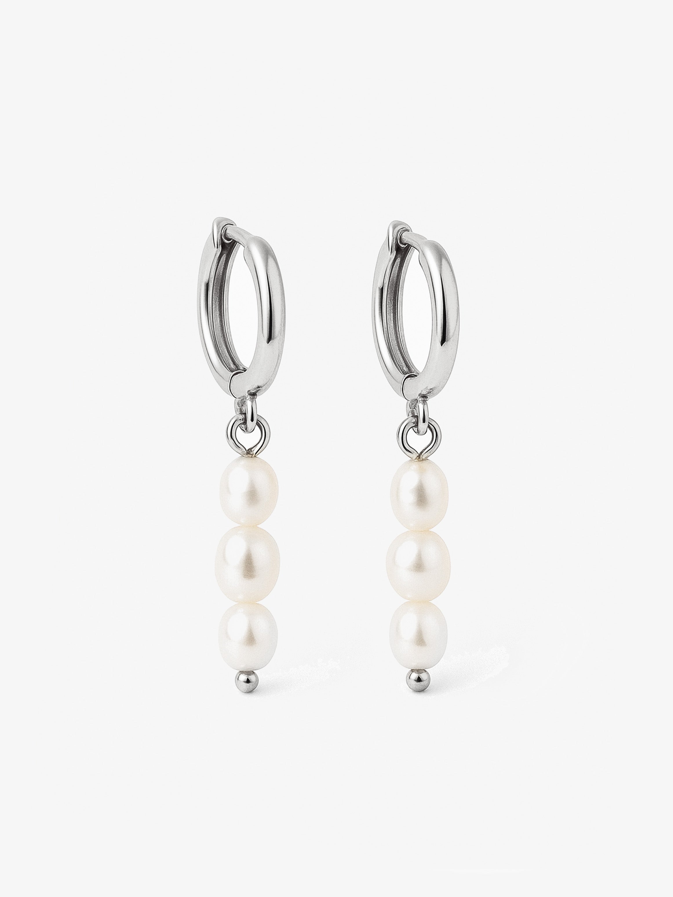 Tiny Baroque Pearl Huggie Hoop Earrings