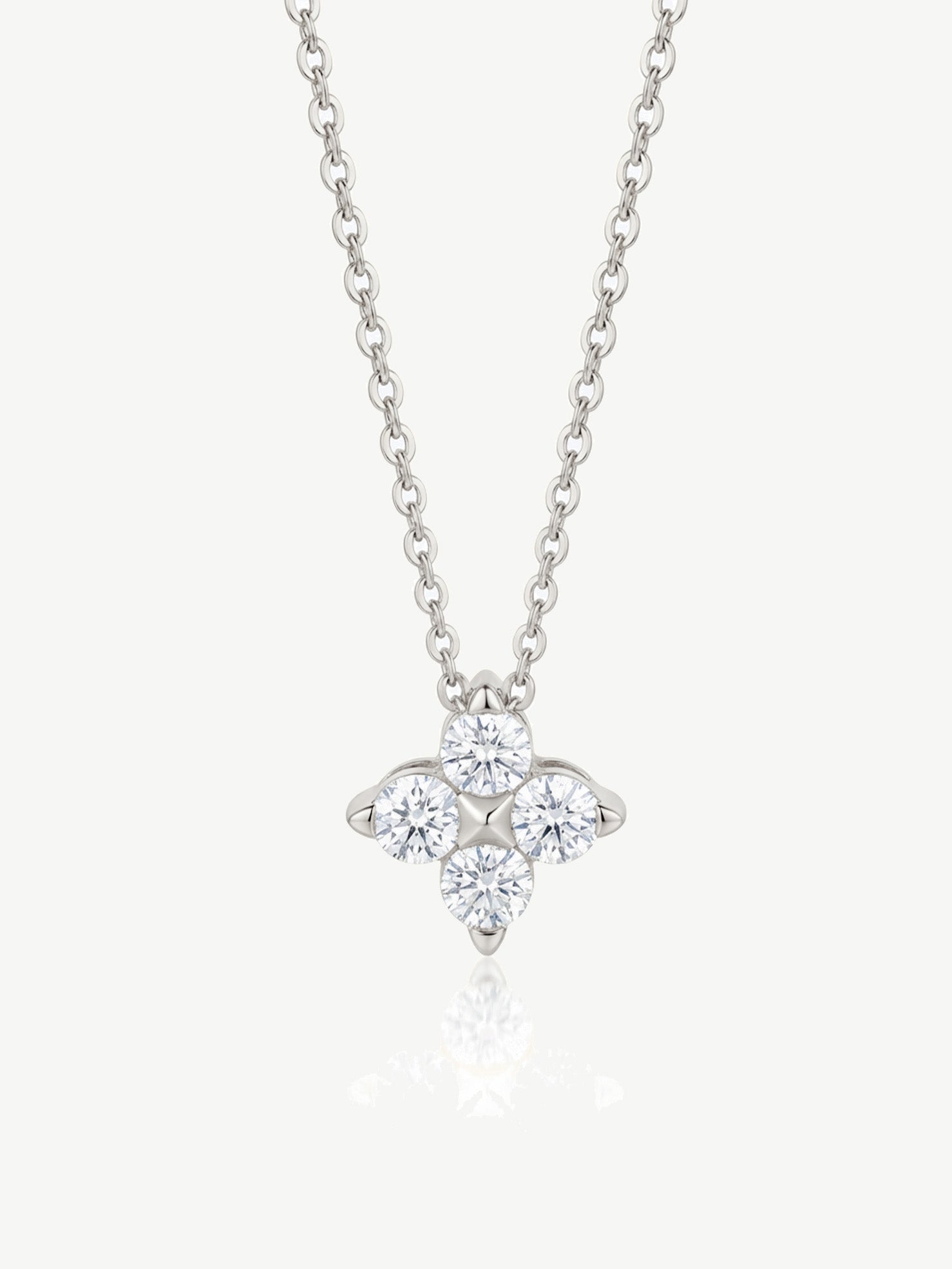 Moissanite Flower Necklace