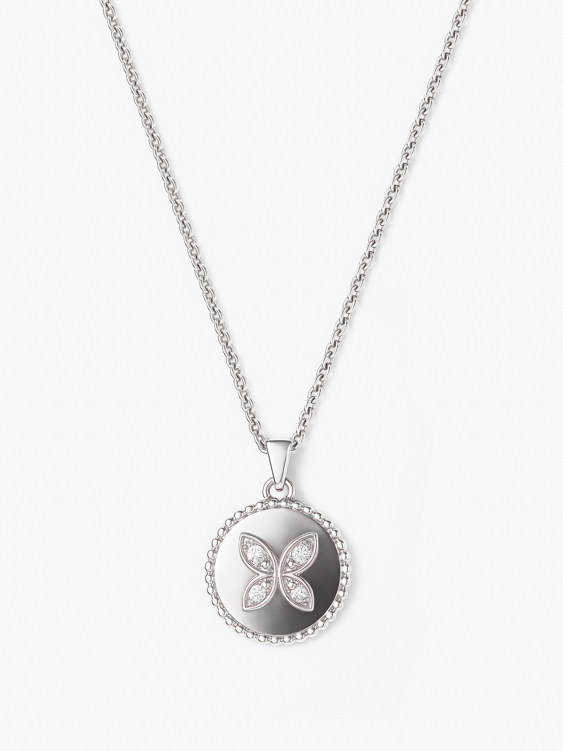 Butterfly Coin Necklace