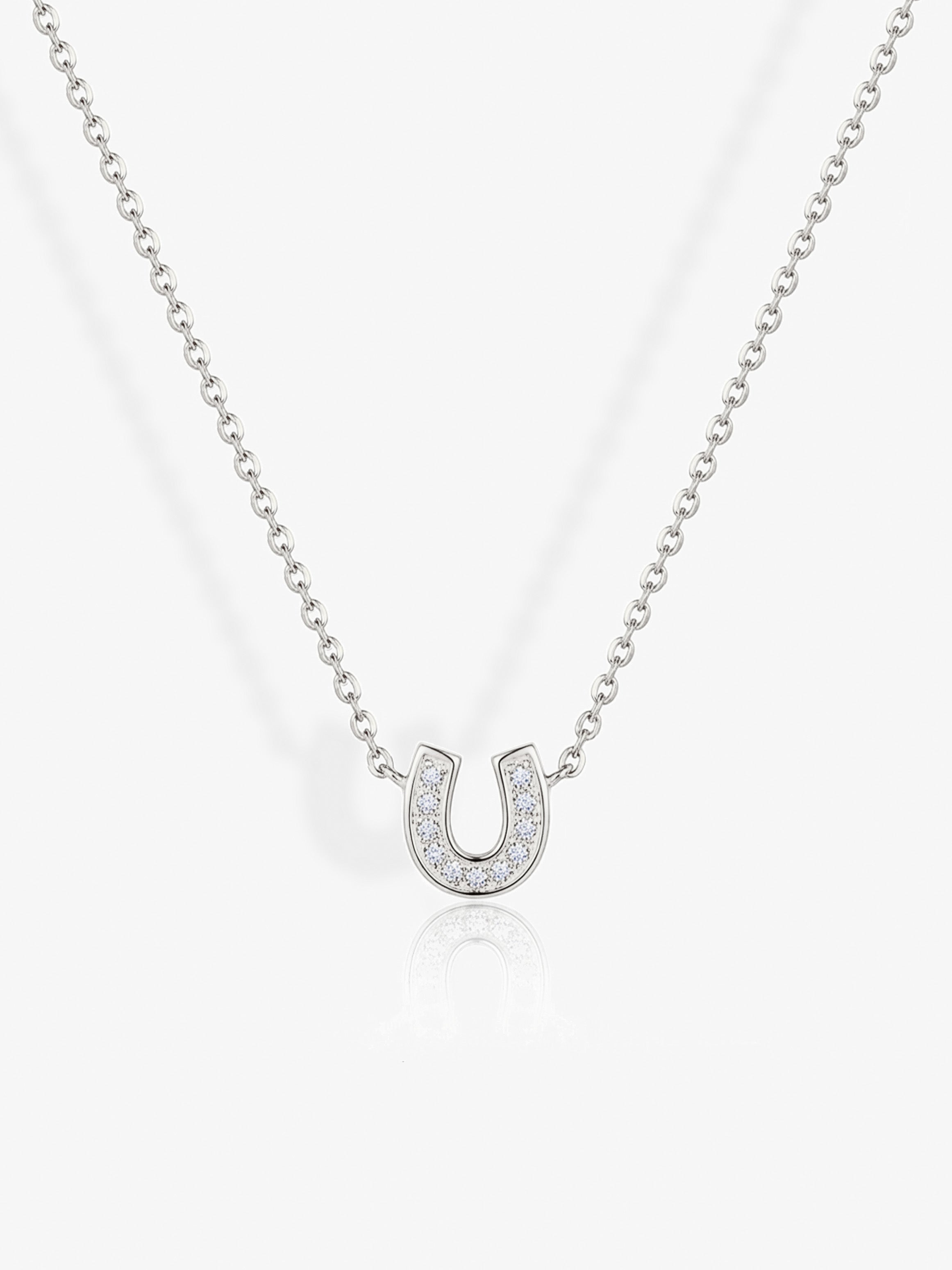 Dainty Horseshoe Pendant Necklace