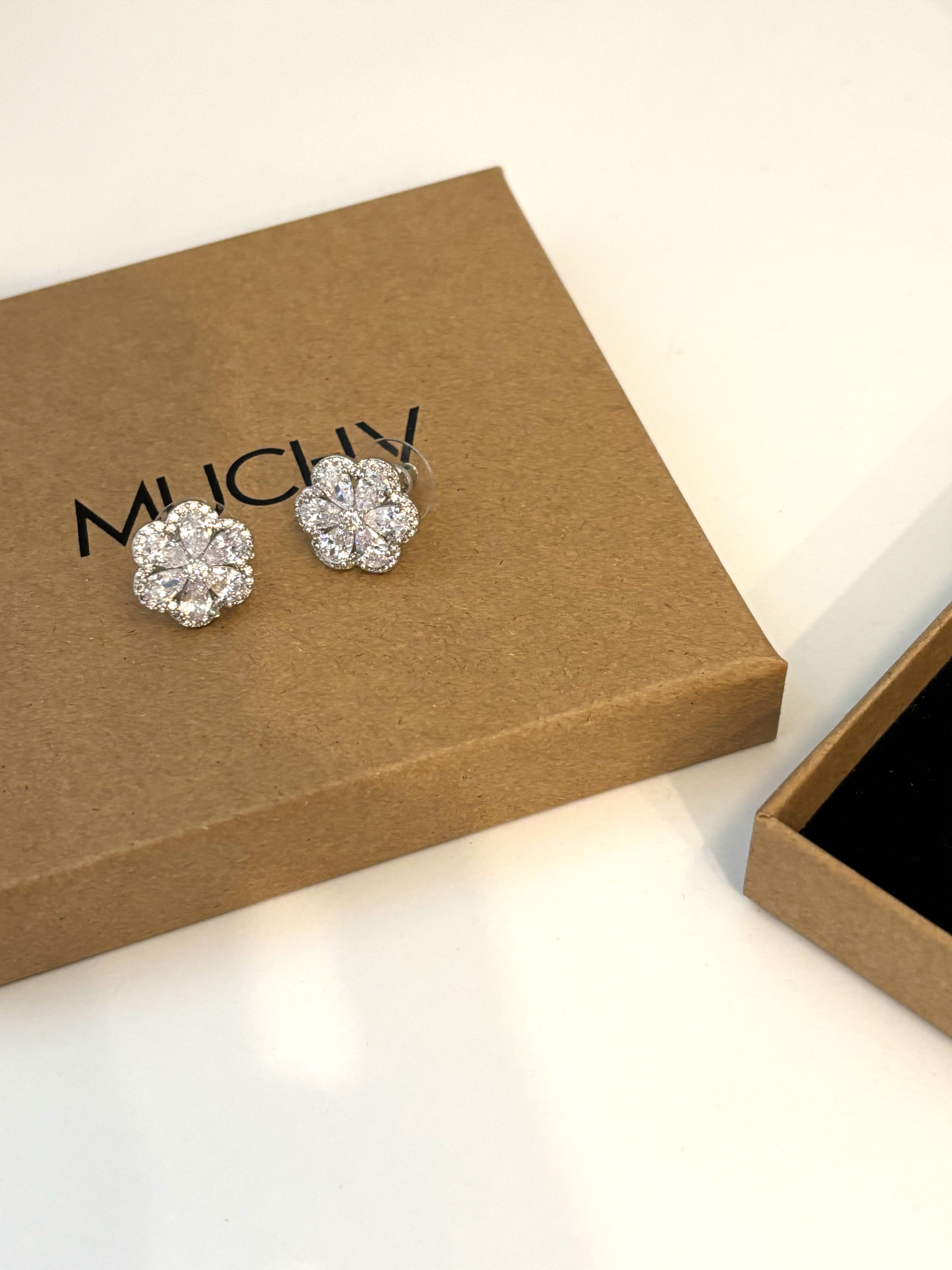 Bridal Flower Earrings