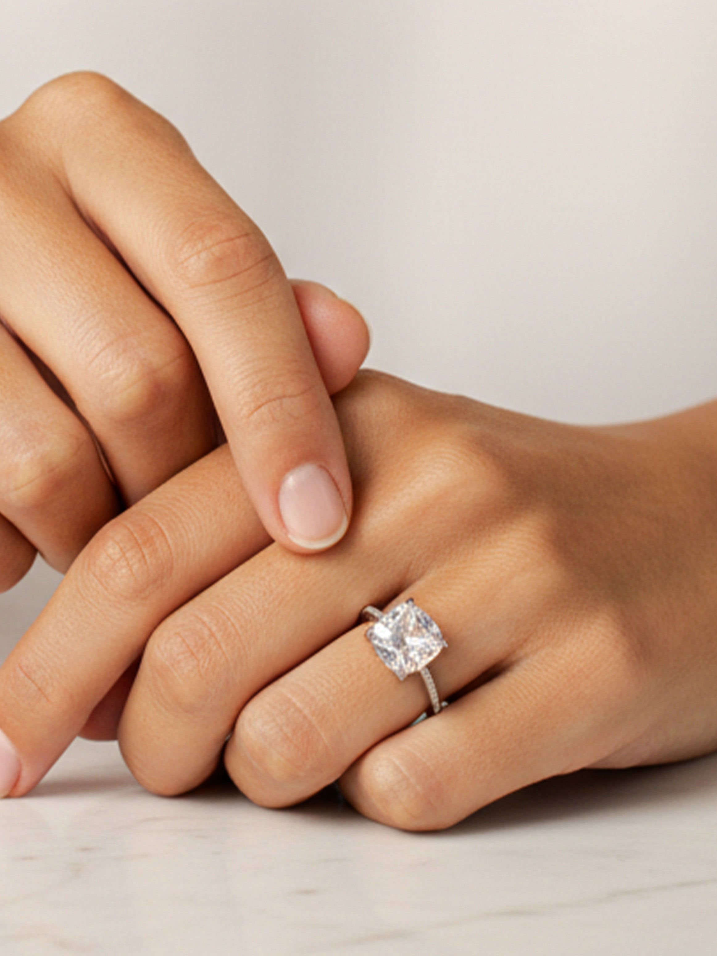 Promise Ring With Square Stone