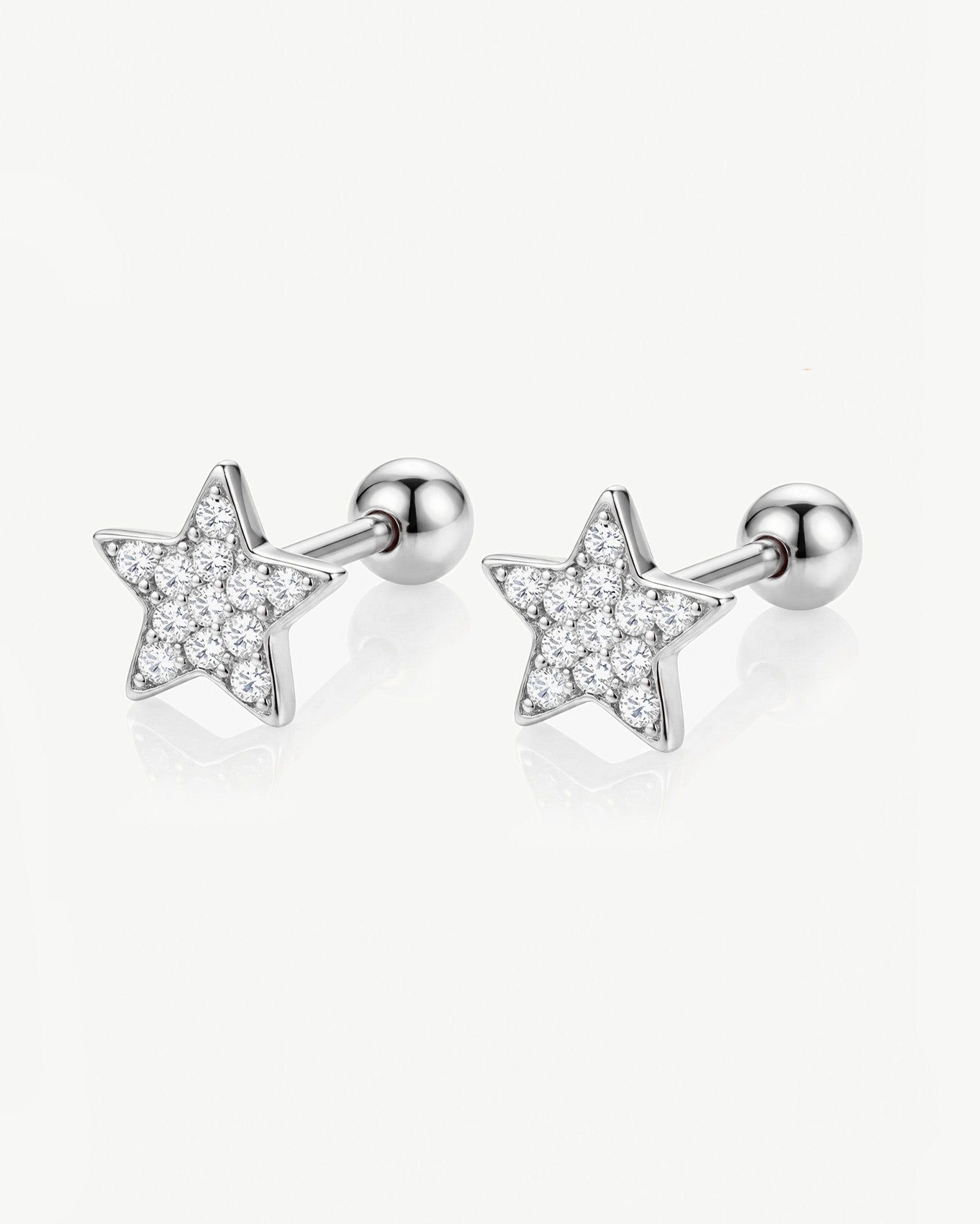 Dainty Star Earrings - Screw Back