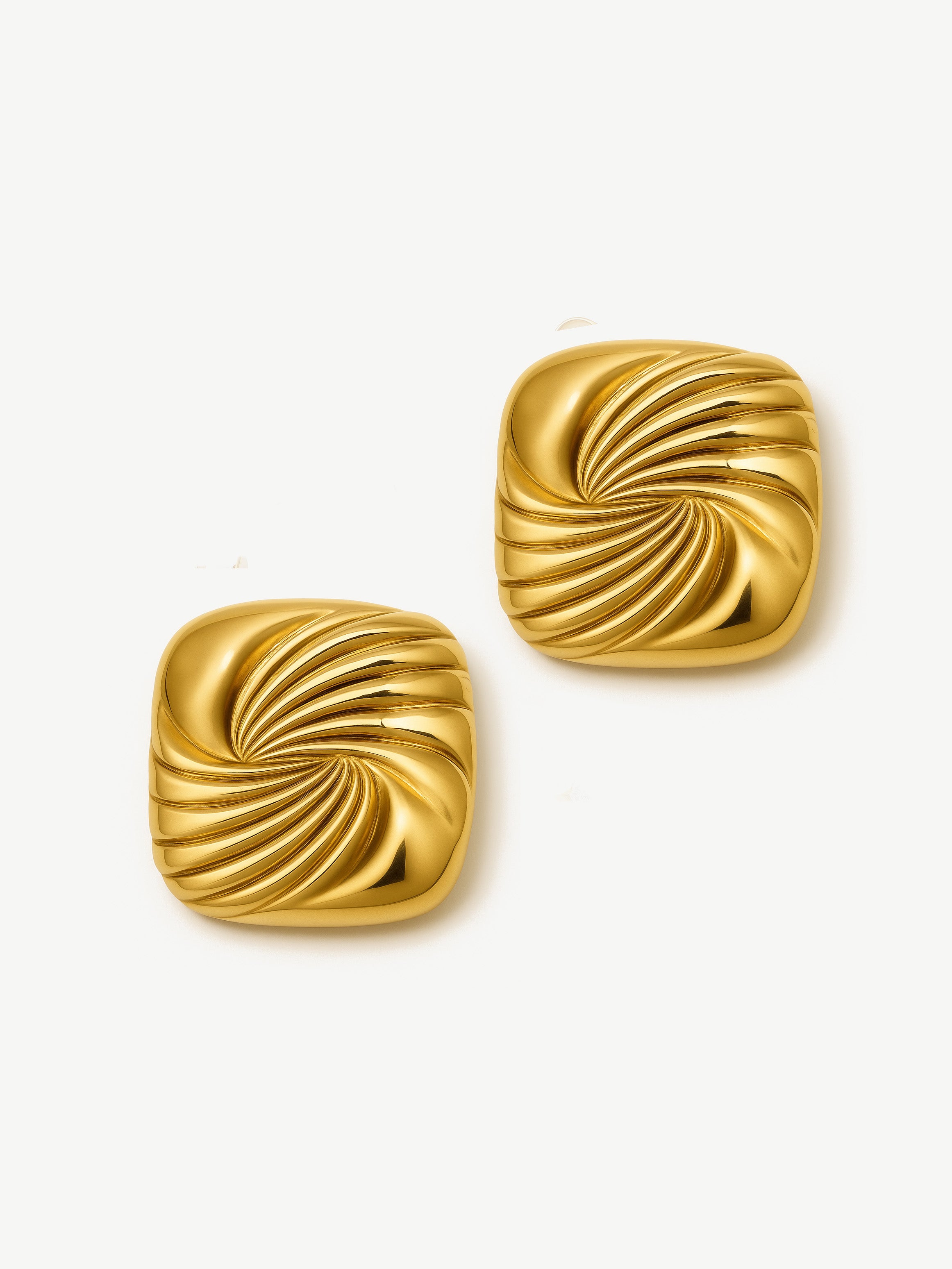 Textured Knot Square Stud Earrings