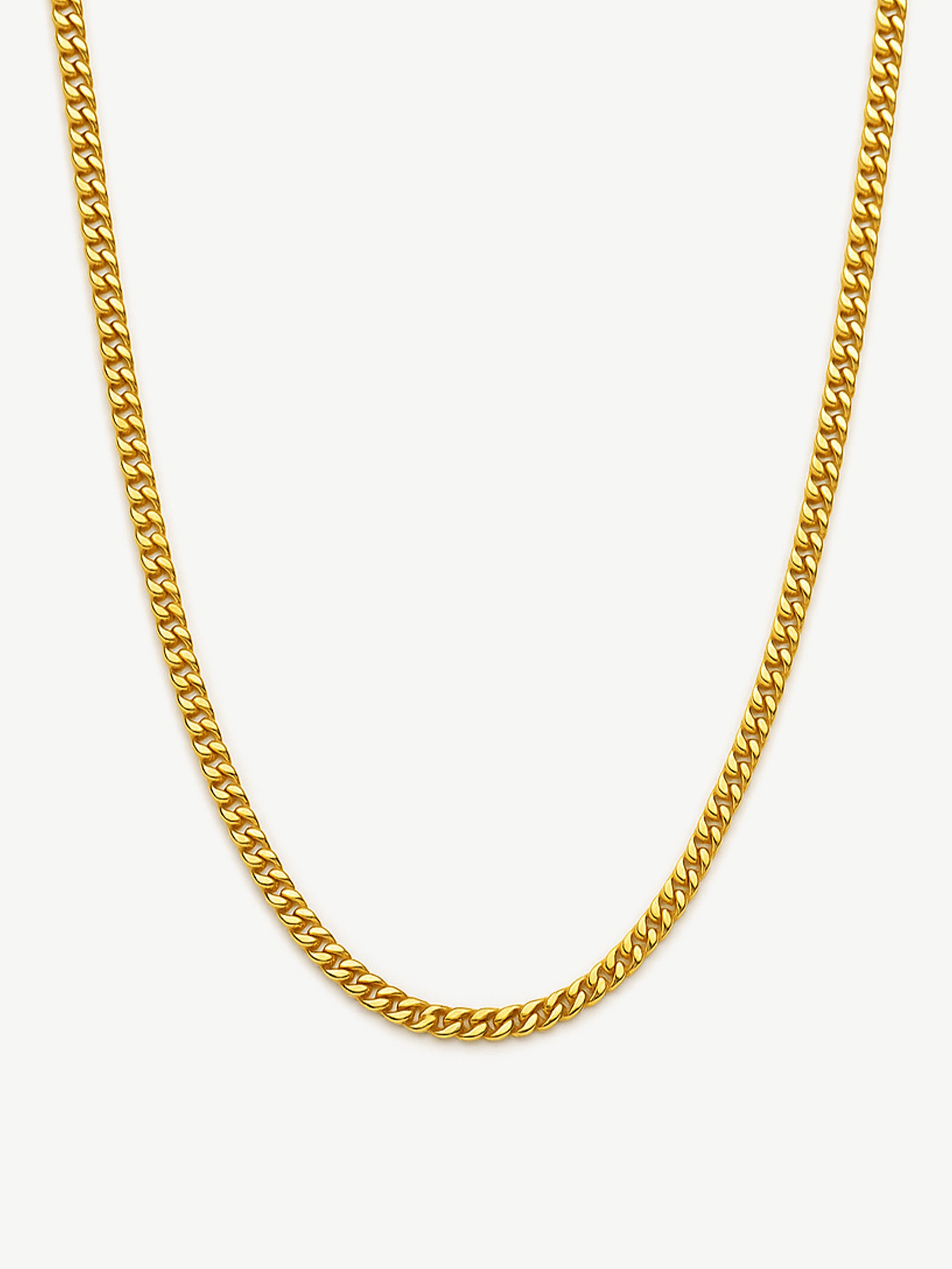 1mm Thin Curb Chain Necklace - Unisex