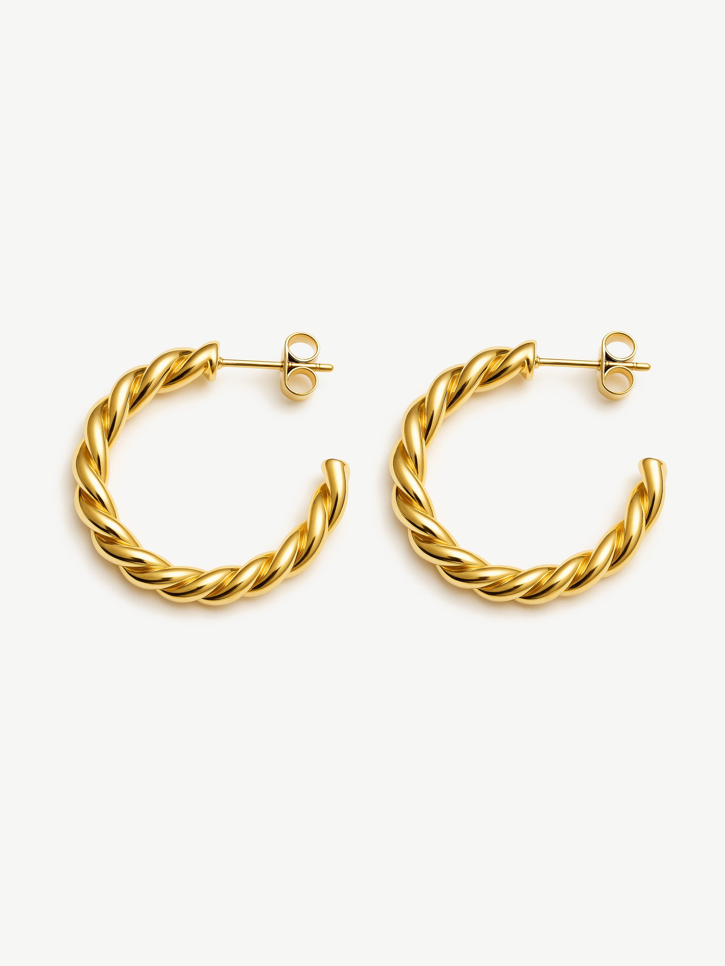 Twisted Rope Hoop Earrings