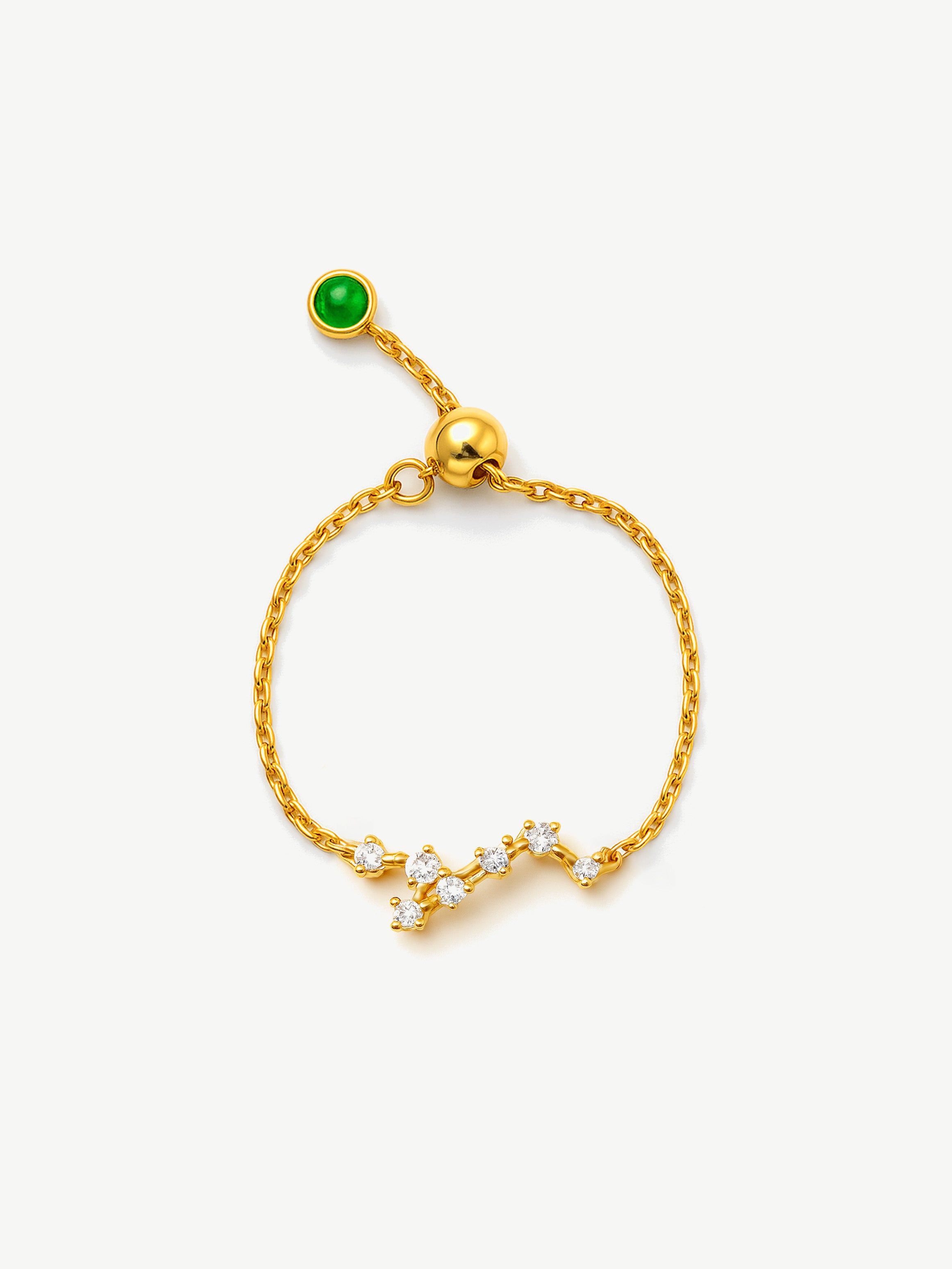 Adjustable Constellation Chain Ring