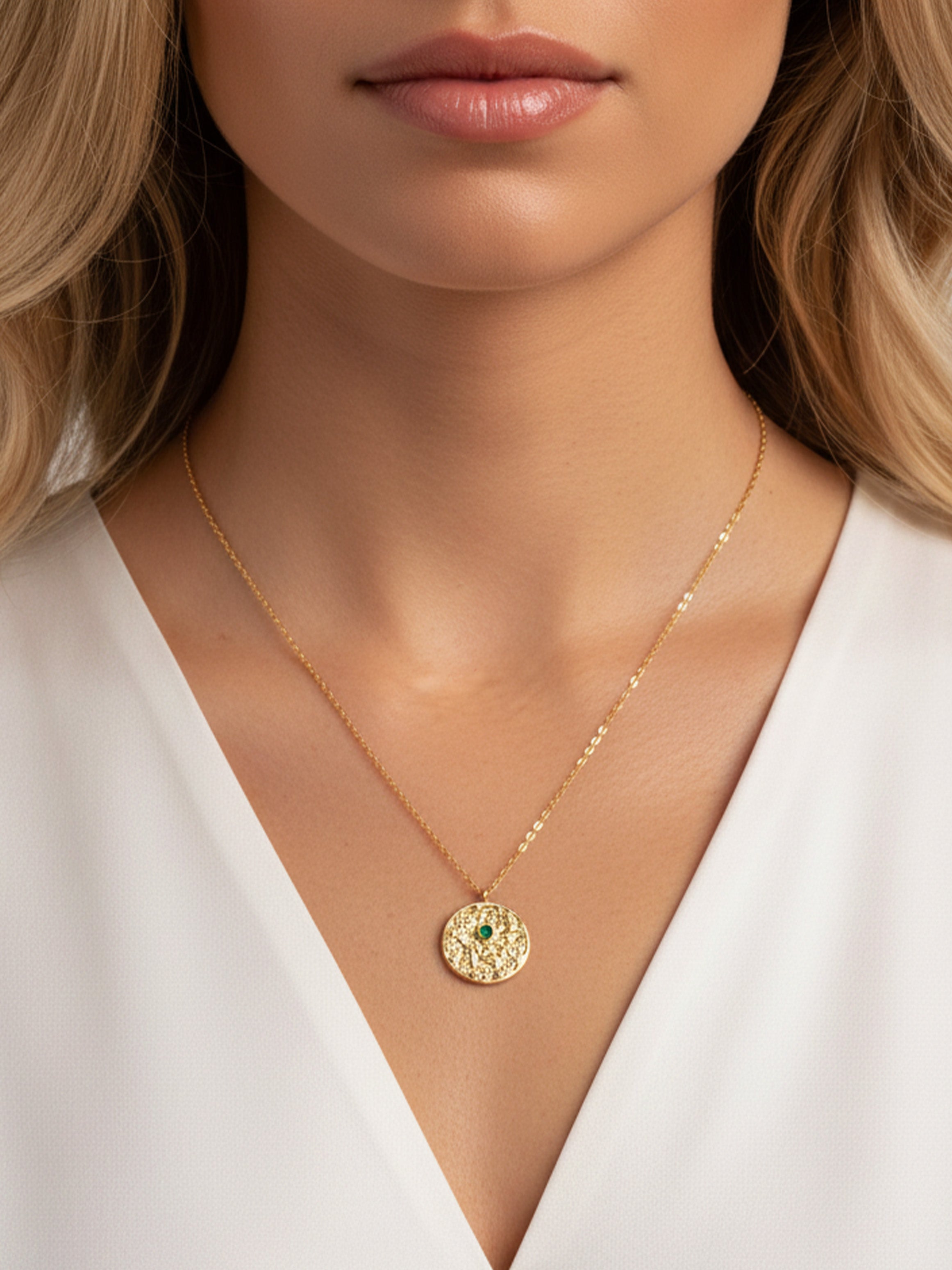 Evil Eye Coin Necklace