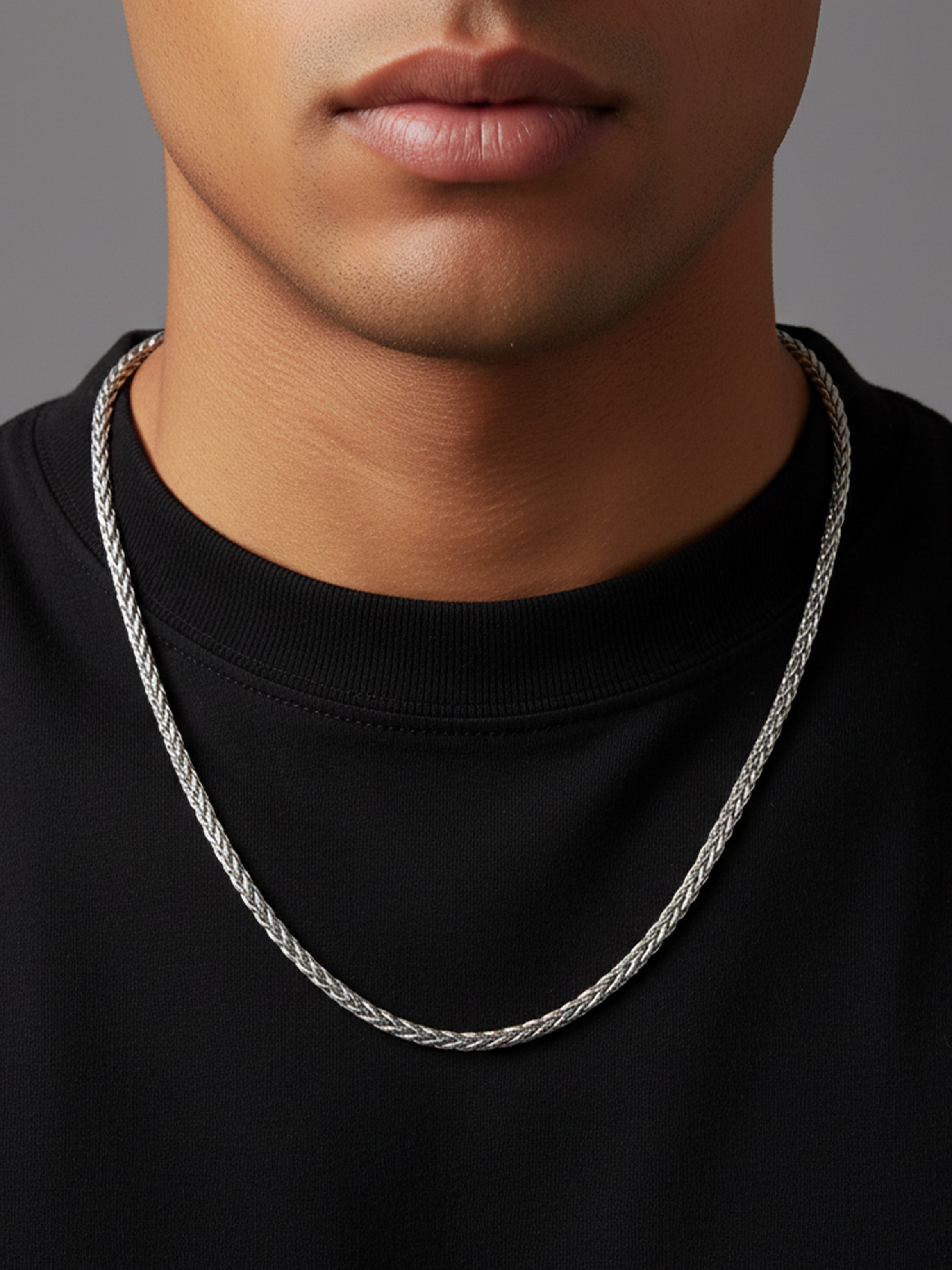 Men's Twisted Chain Necklace - 60cm