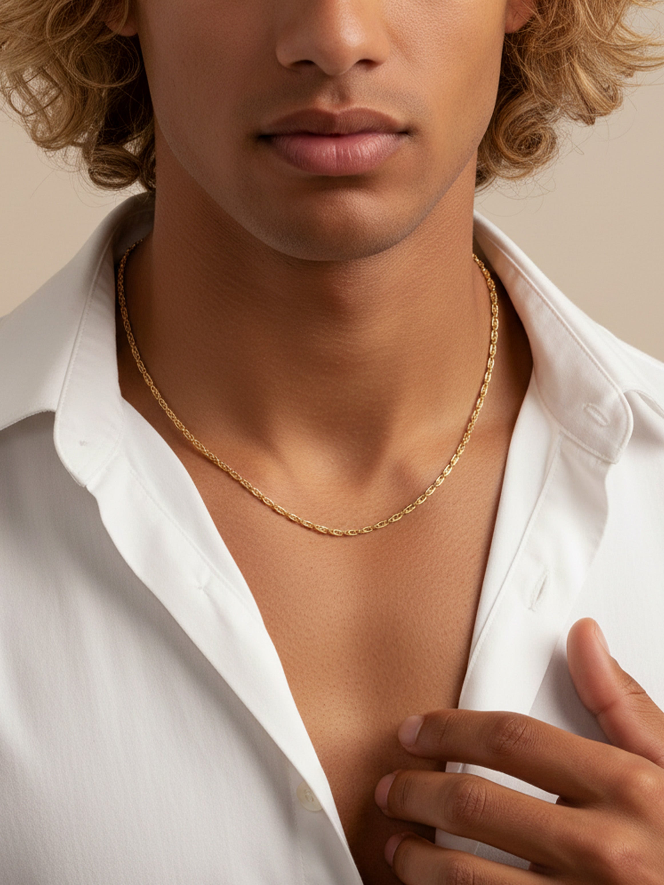 Dainty Swirl Chain Necklace - Unisex