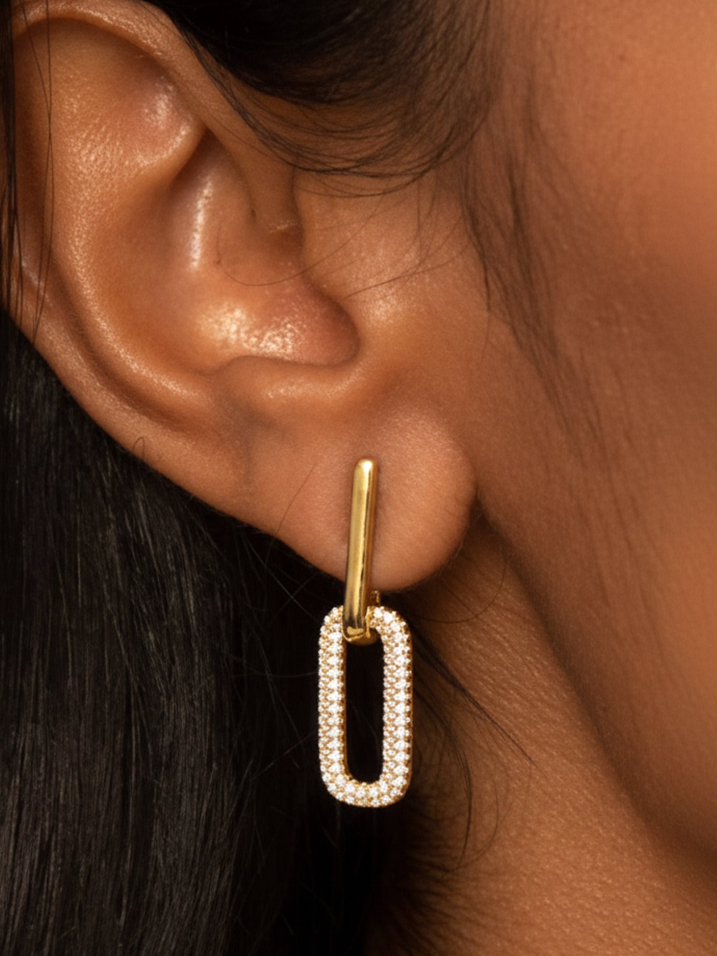 Dangle Hoop Earrings With Removable Charms