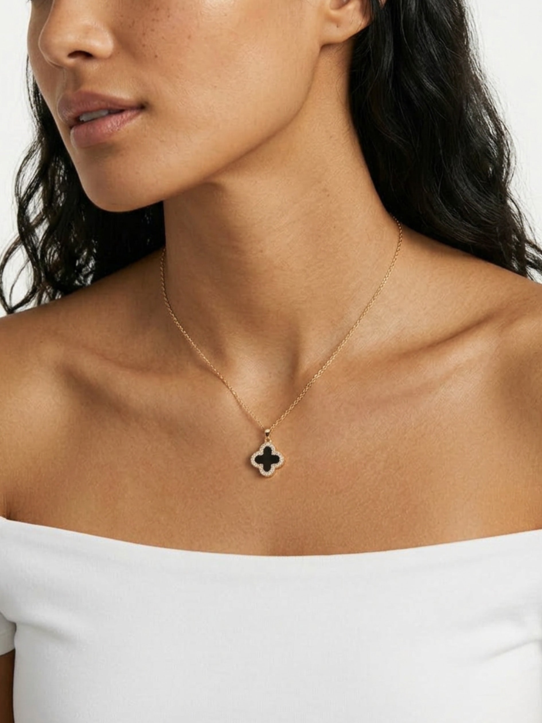Clover Necklace - Reversible Pendant