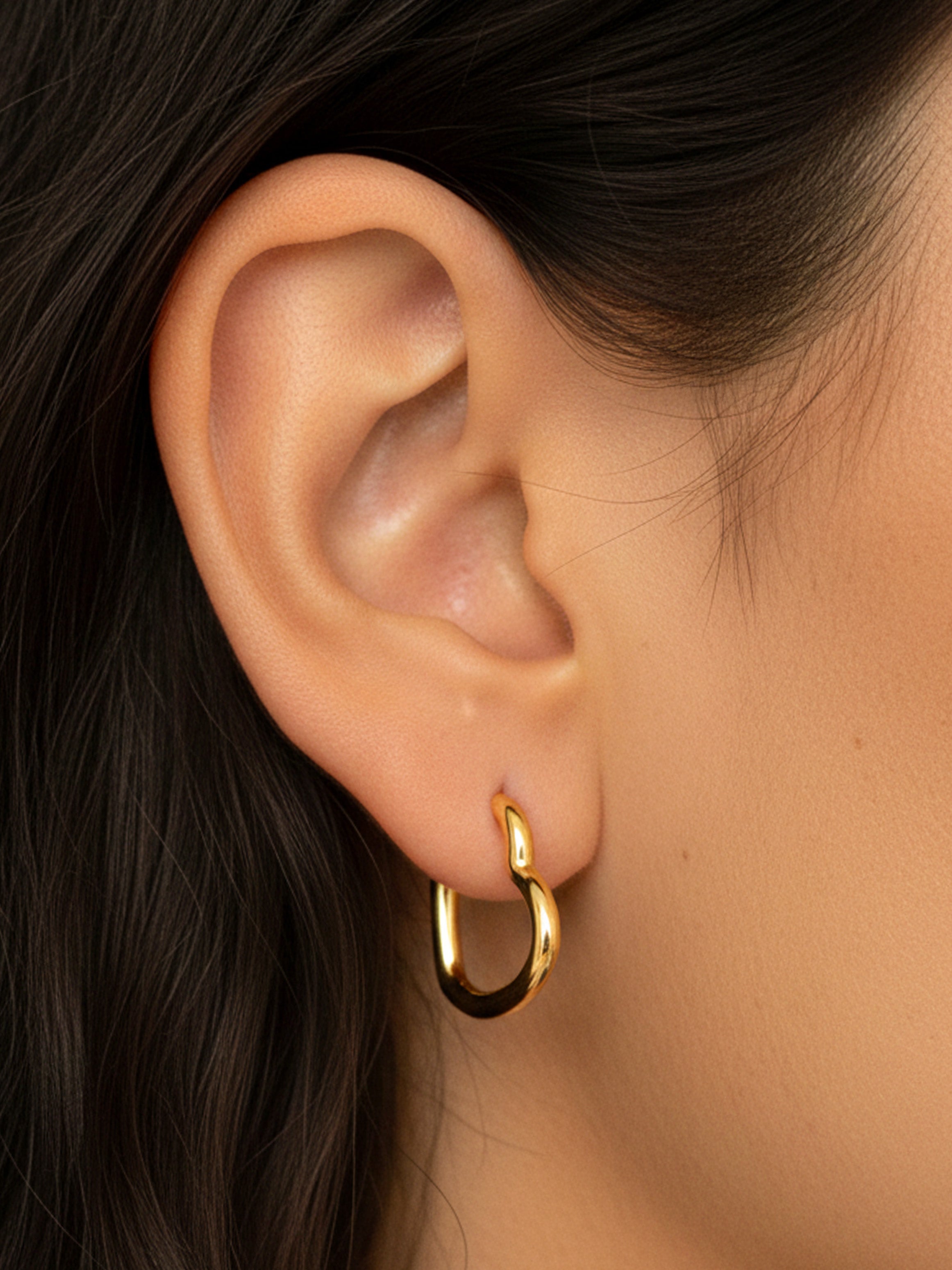 Heart Hoop Earrings - Small