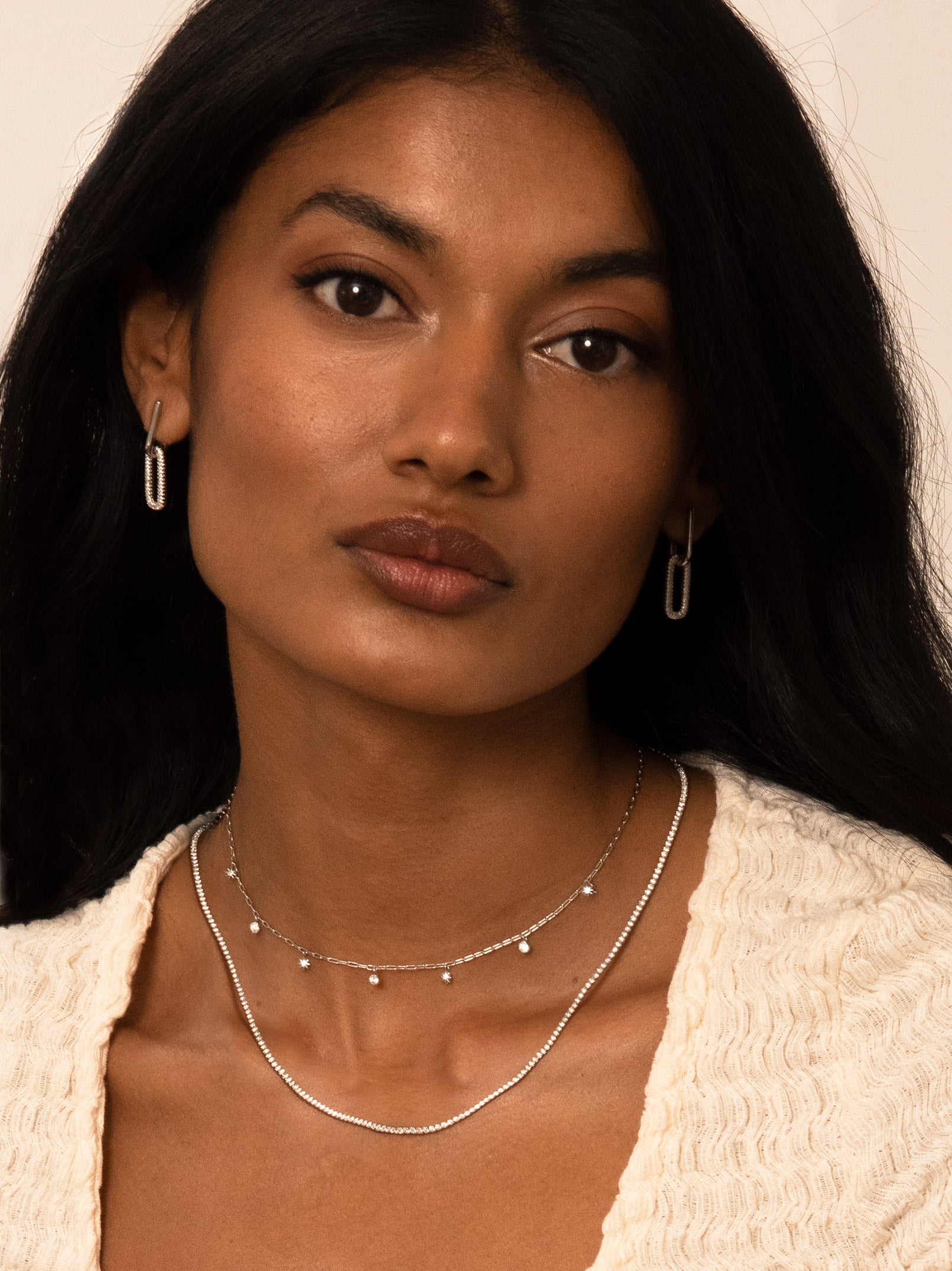 Chain Choker With Moon and Star Charms