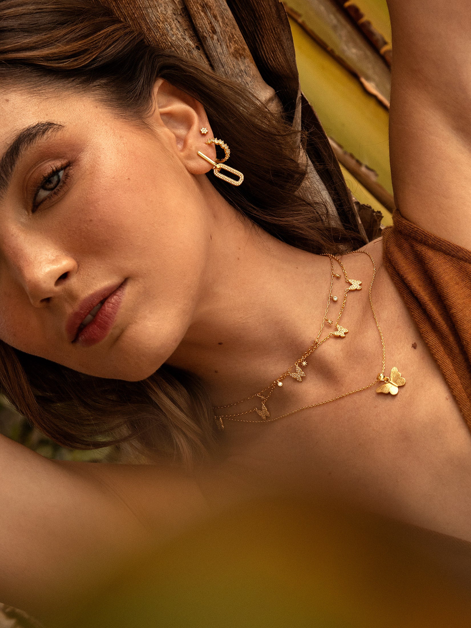 Choker With Five Butterfly Charms