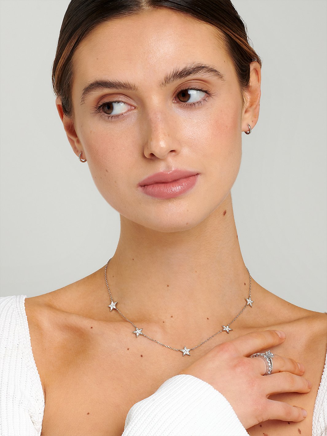 Sterling Silver Choker Star Chain Choker Sterling Silver Star