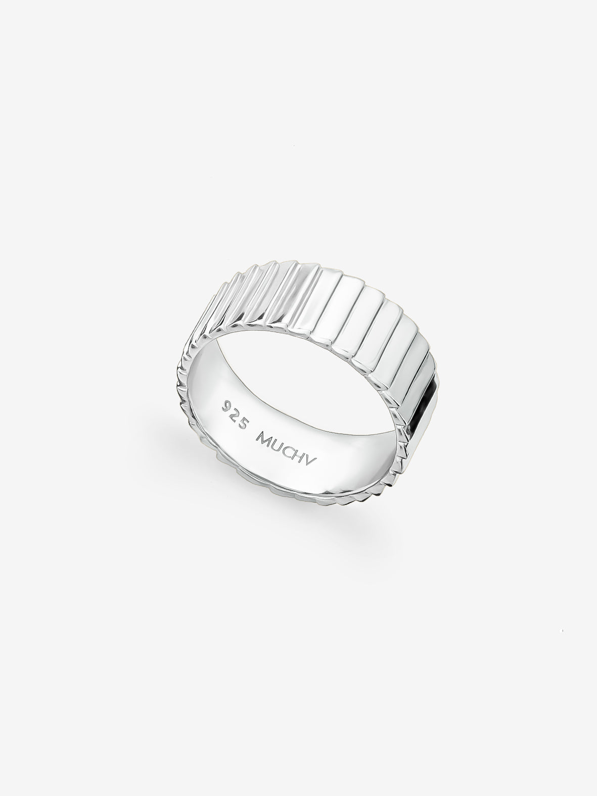 Silver Thick Croissant Ring