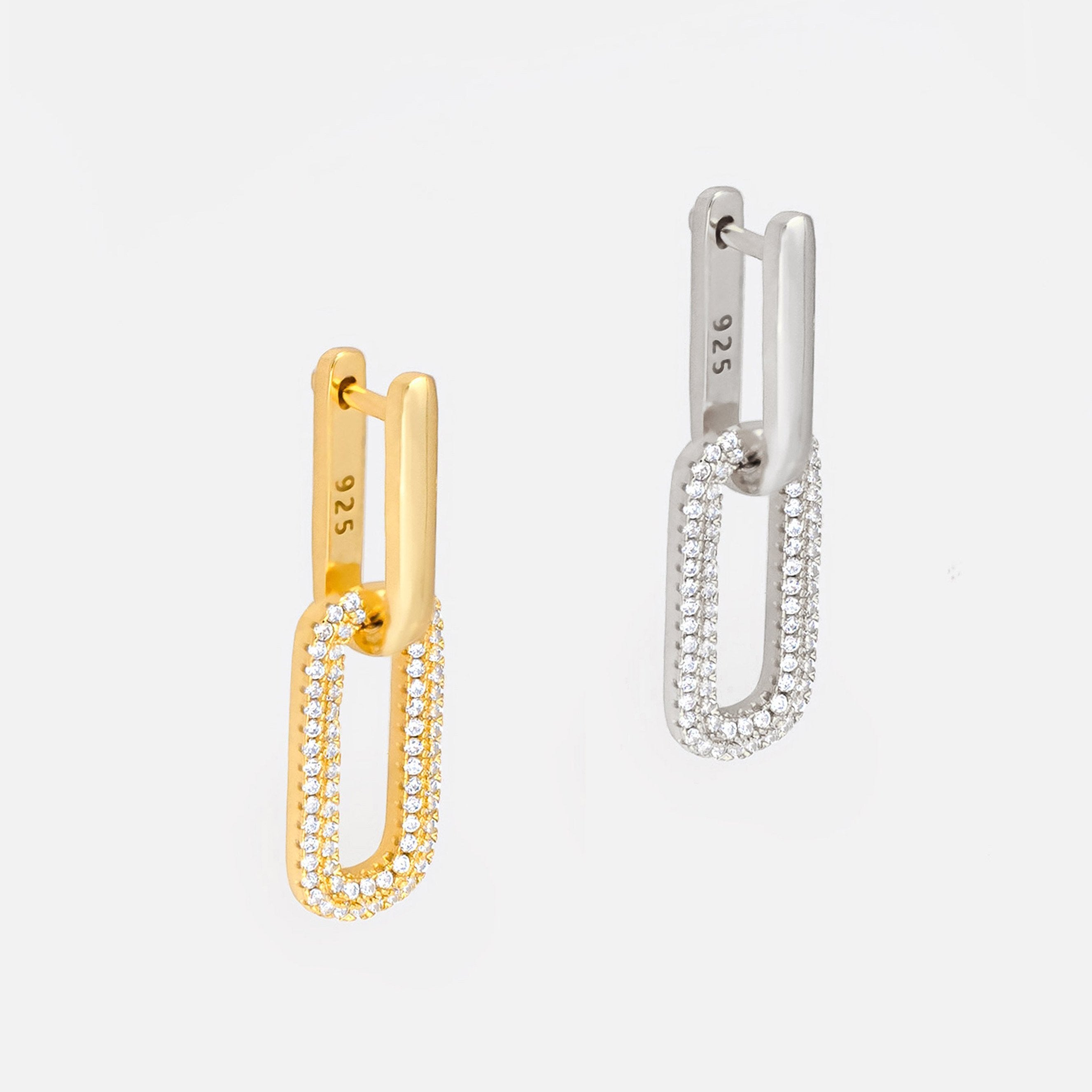 Chain Earrings - Silver & Gold | Muchv