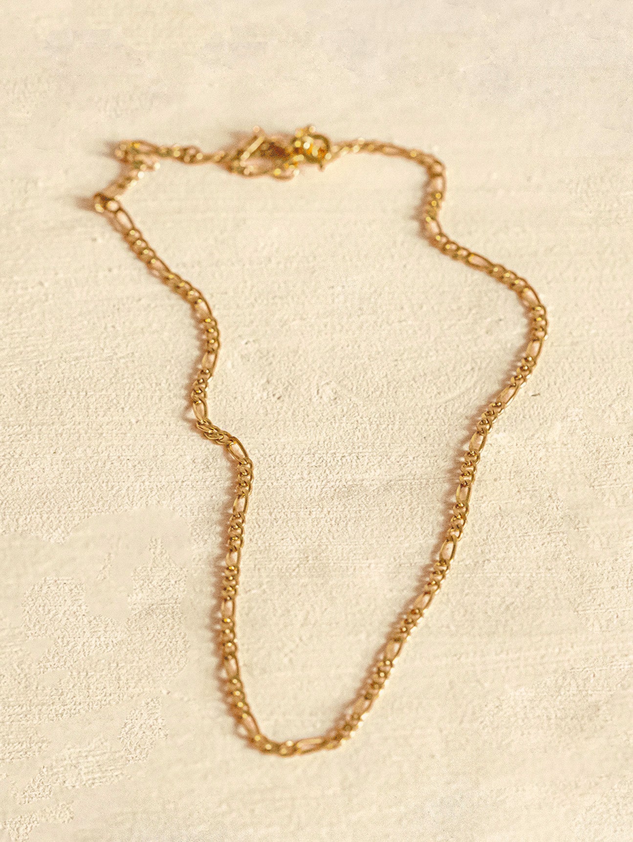 Gold Thin Figaro Chain Necklace