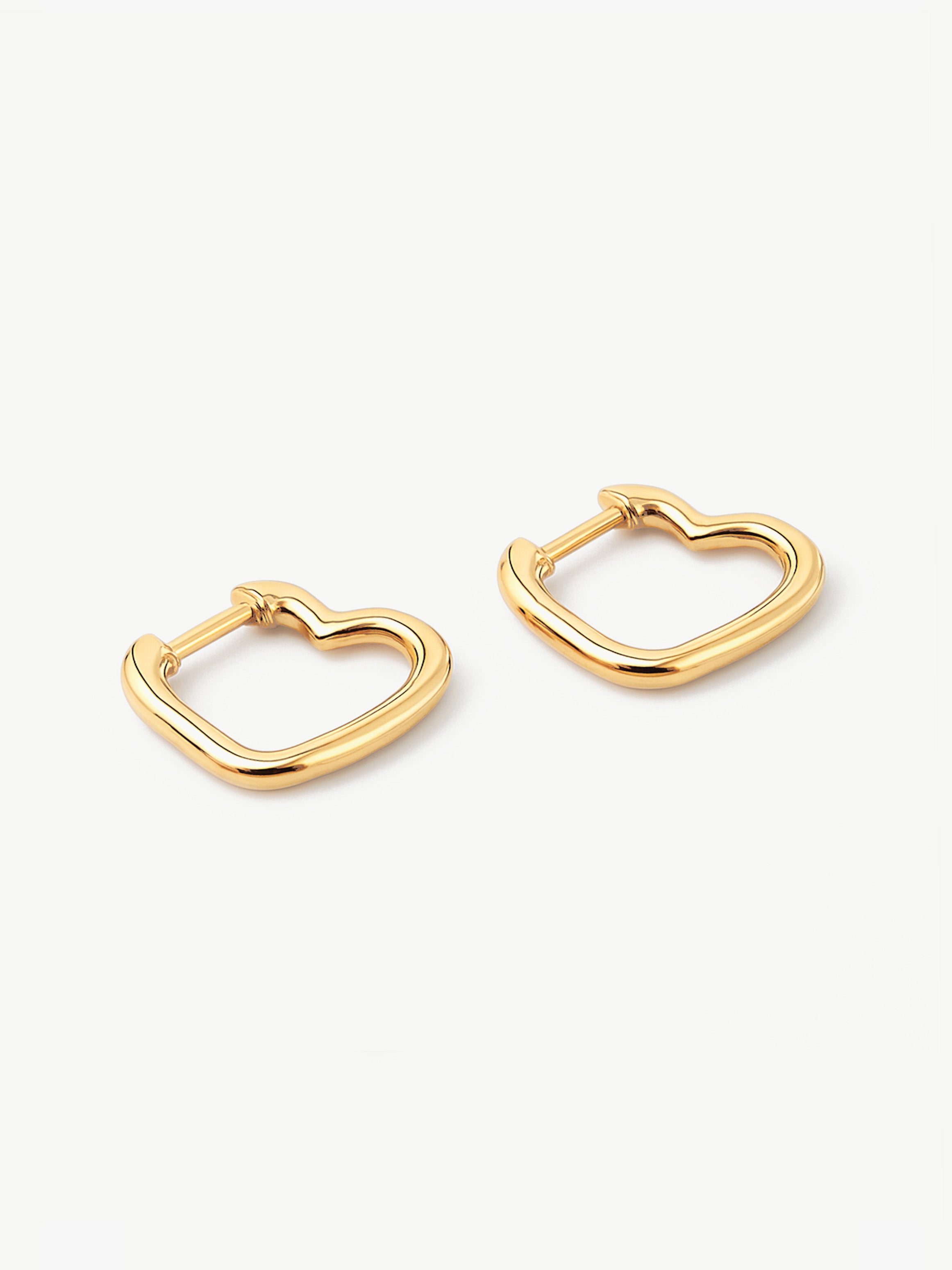 Heart Hoop Earrings - Small