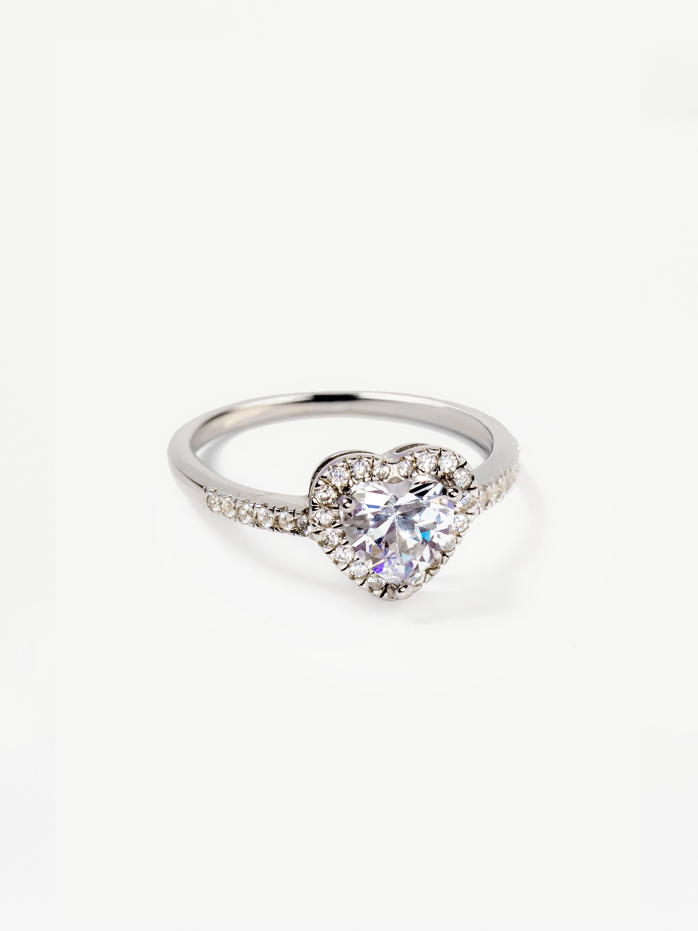 Silver Promise Ring With Big Heart