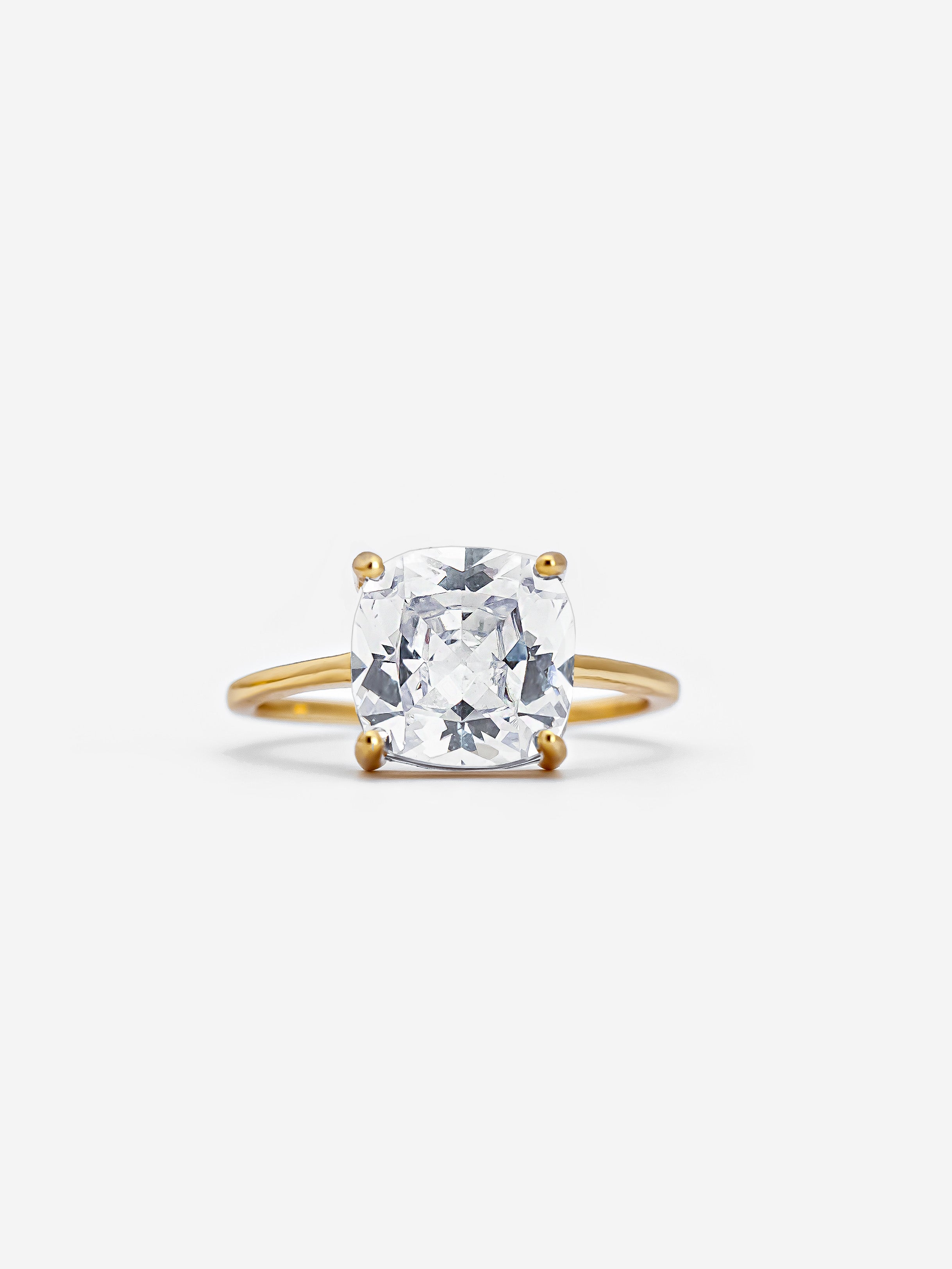 Dainty Square Stone Promise Ring