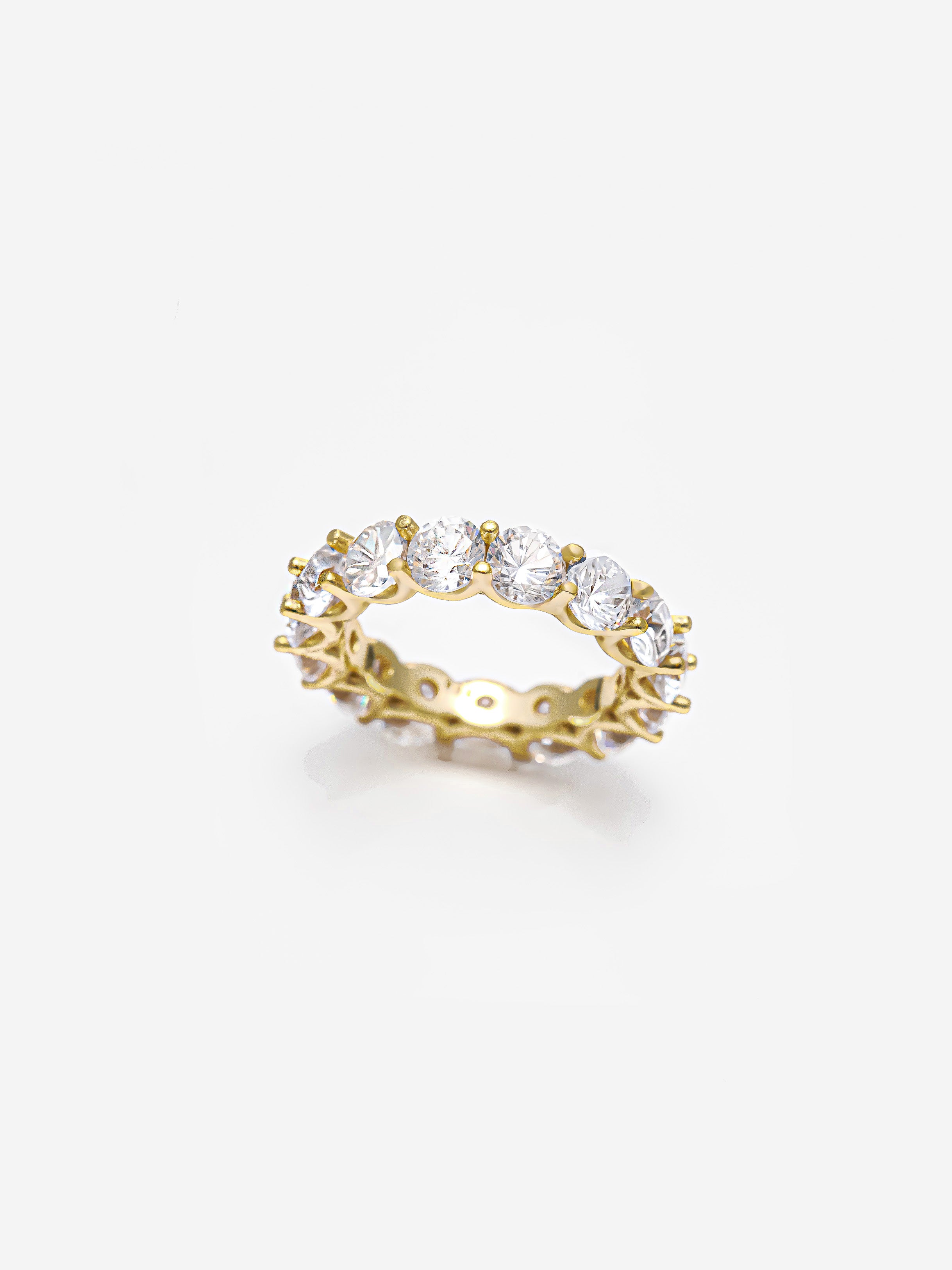 Thick Stacking Ring With Large Round Stones