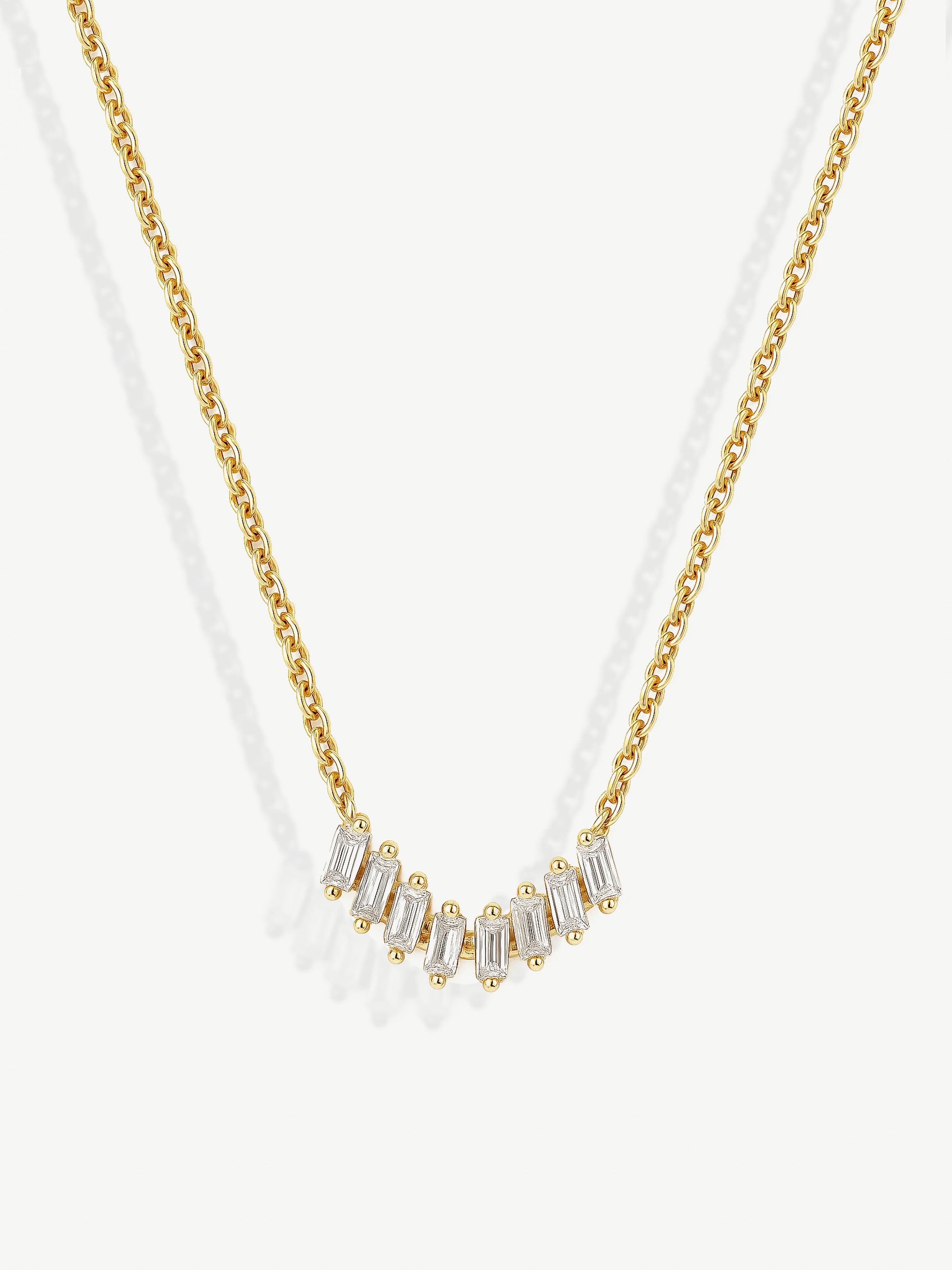 Dainty Baguette Bar Necklace
